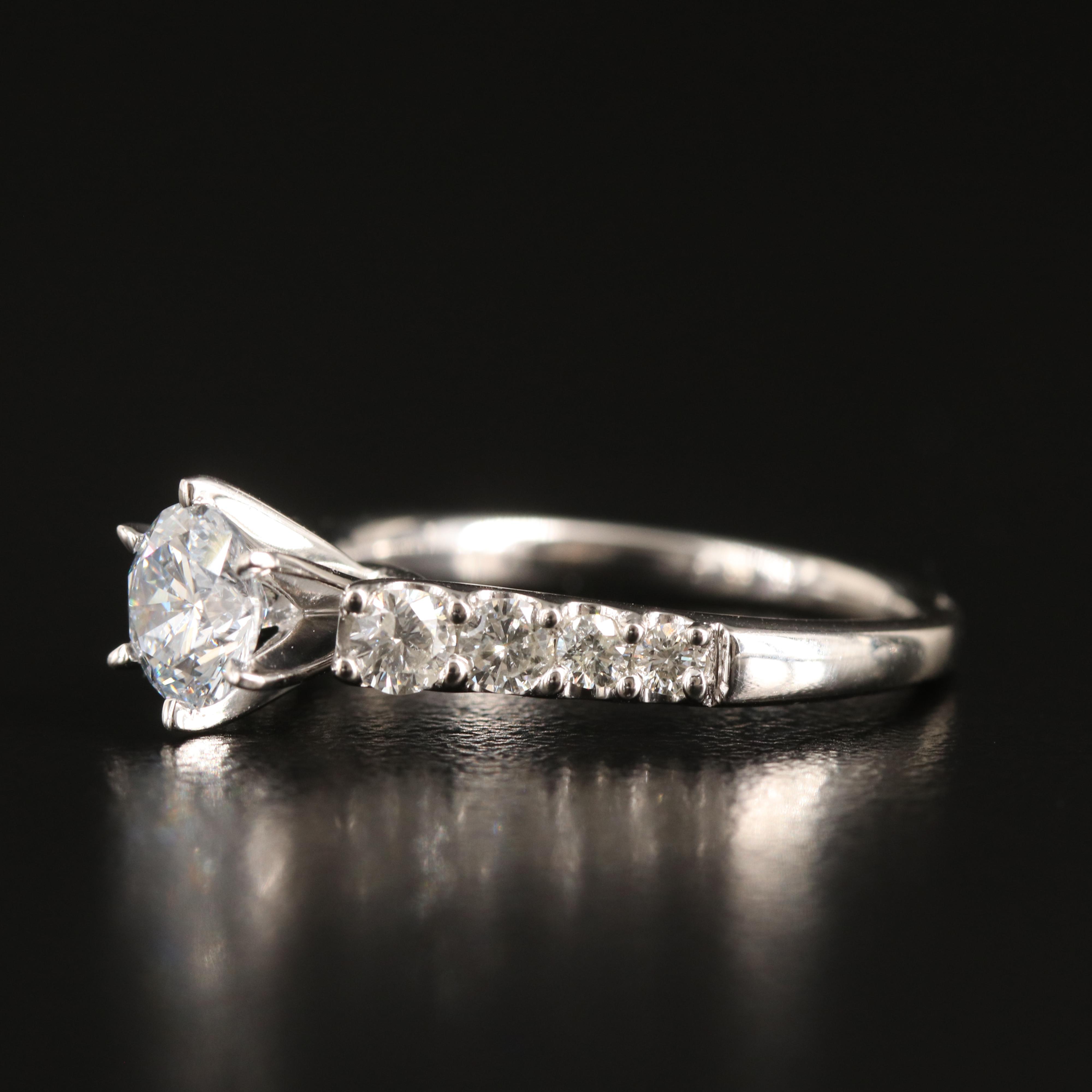 Platinum 1.37 CTW Lab Grown Diamond Ring