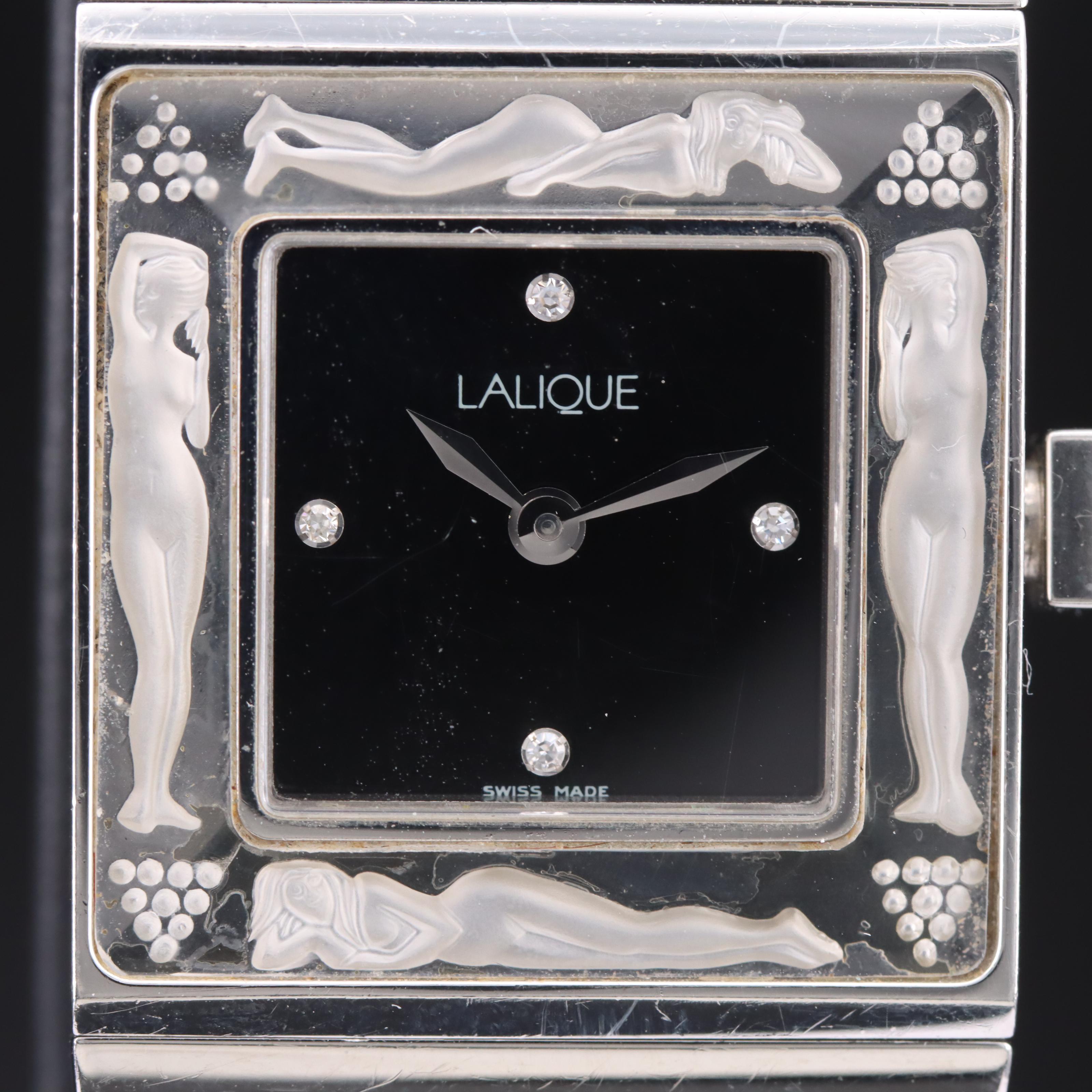 Lalique Bacchantes Crystal and Diamond Watch