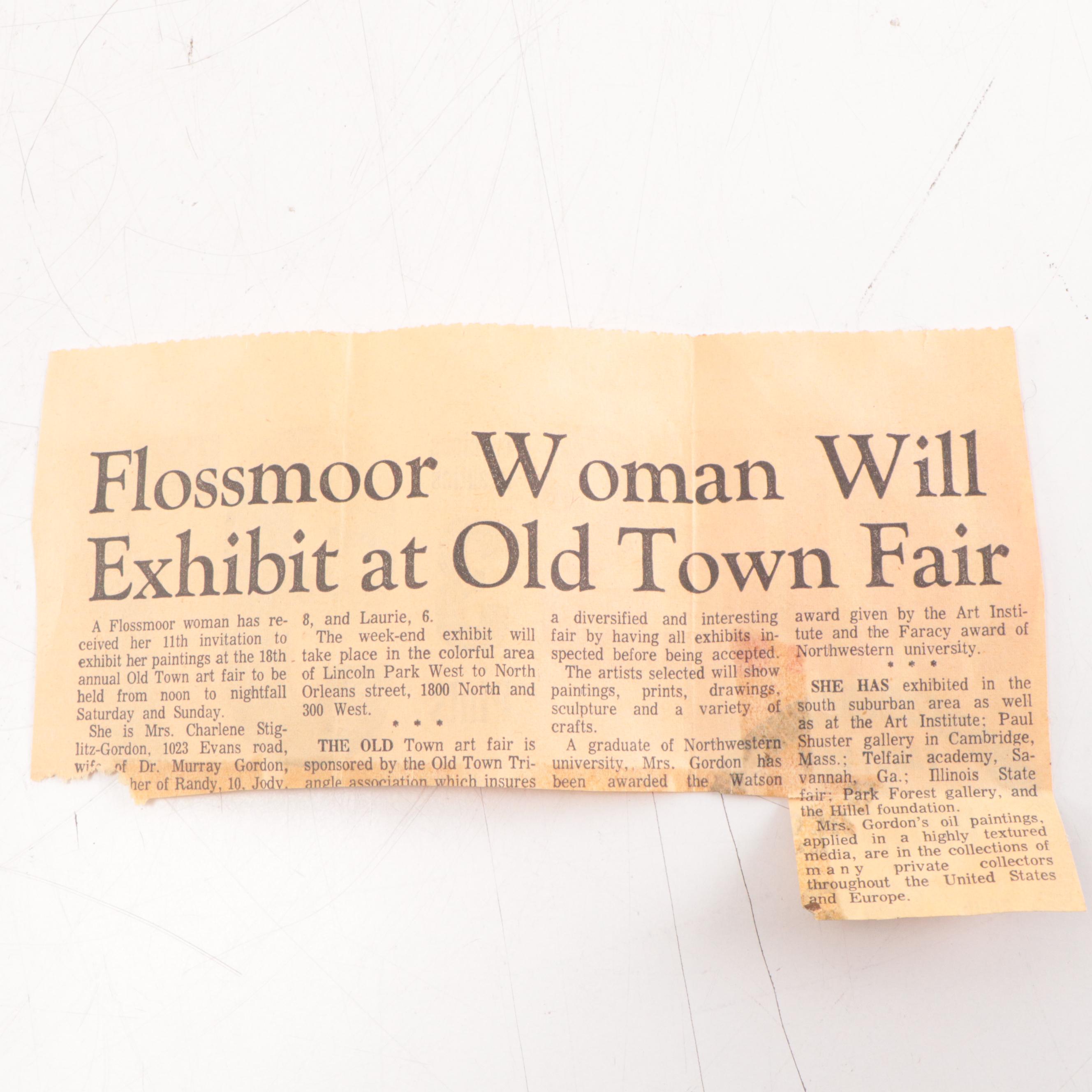 Charlene Stiglitz Gordon Figural Oil Painting "Daydreaming"