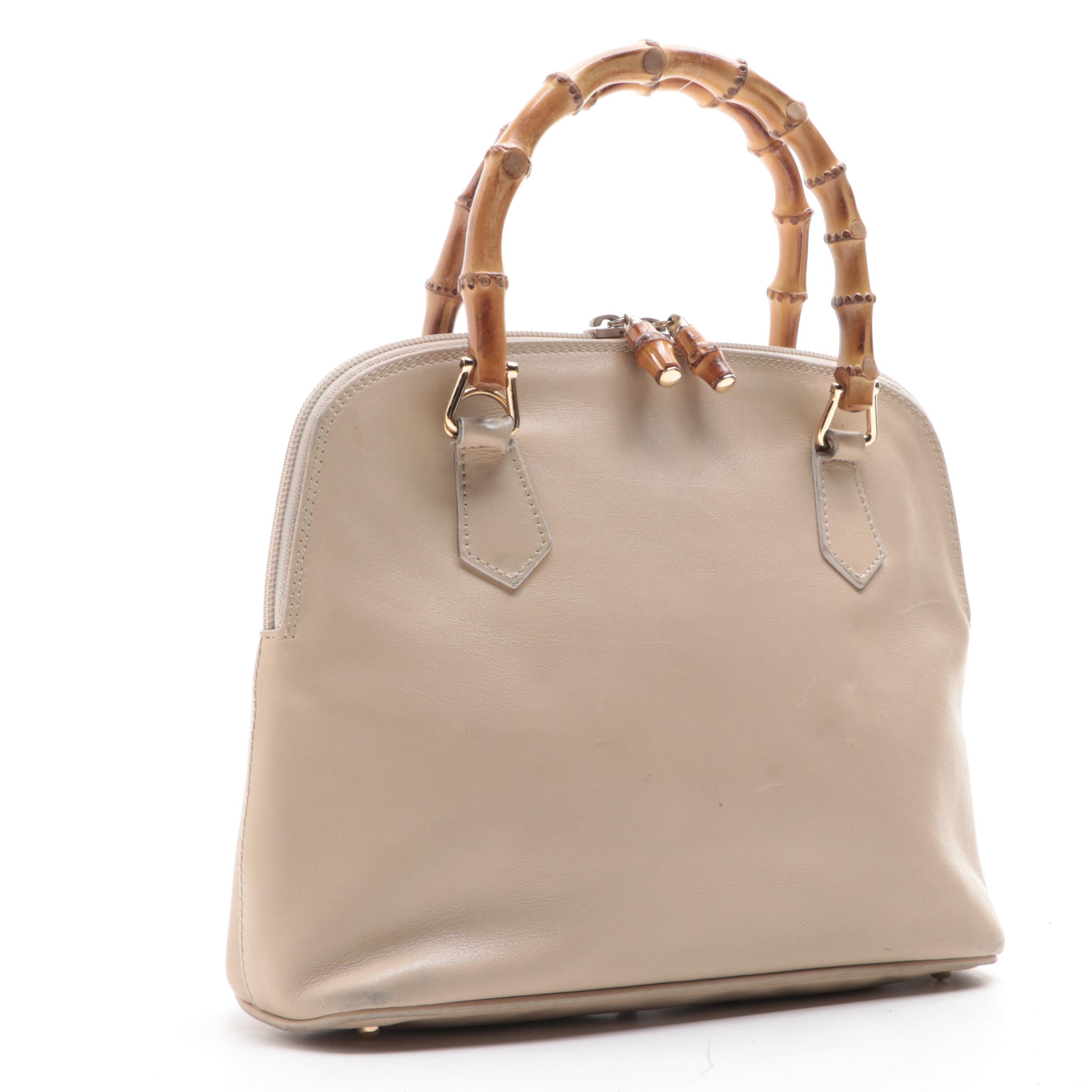Gucci Bamboo Small Domed Handbag in Leather