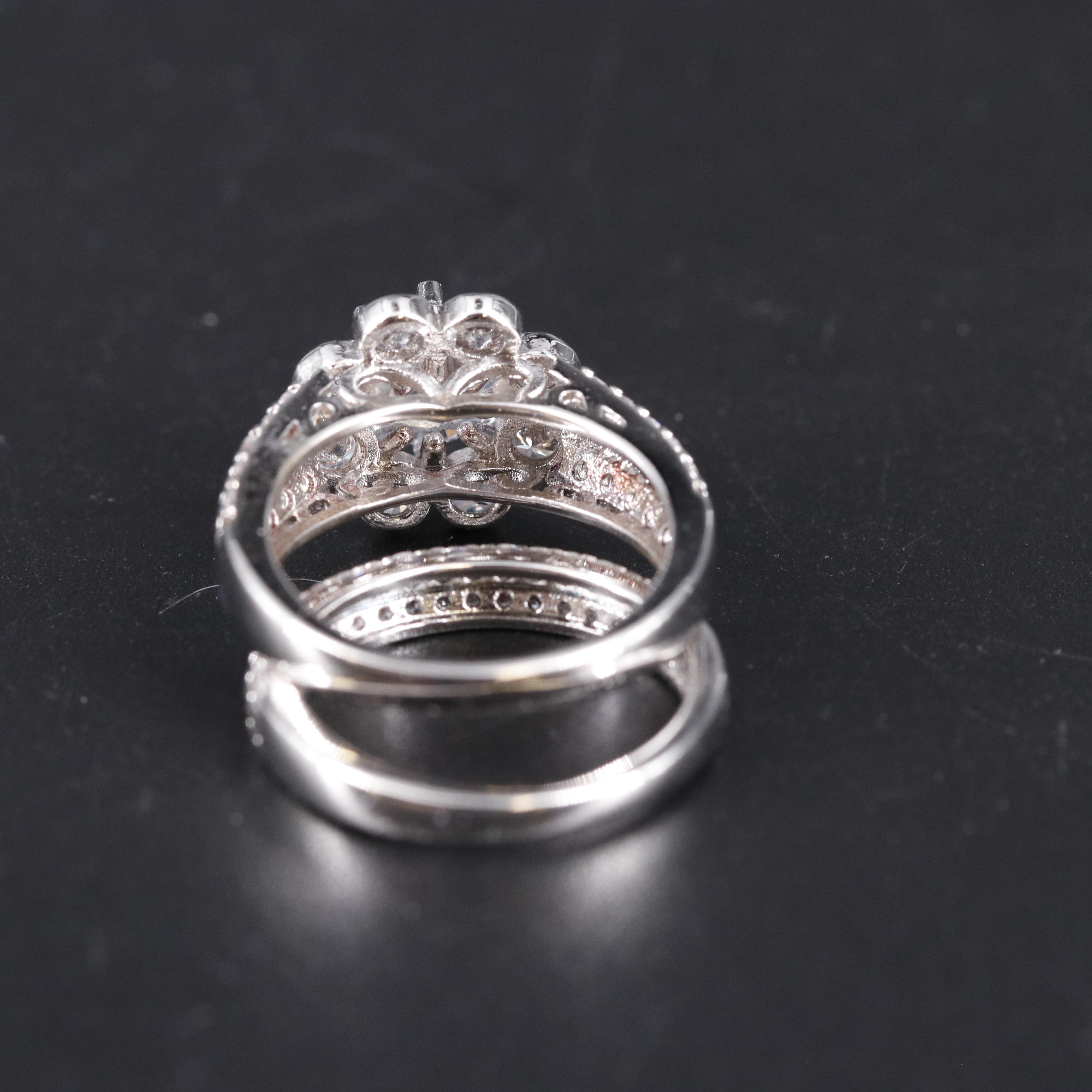 Cubic Zirconia Ring and Enhancer Band