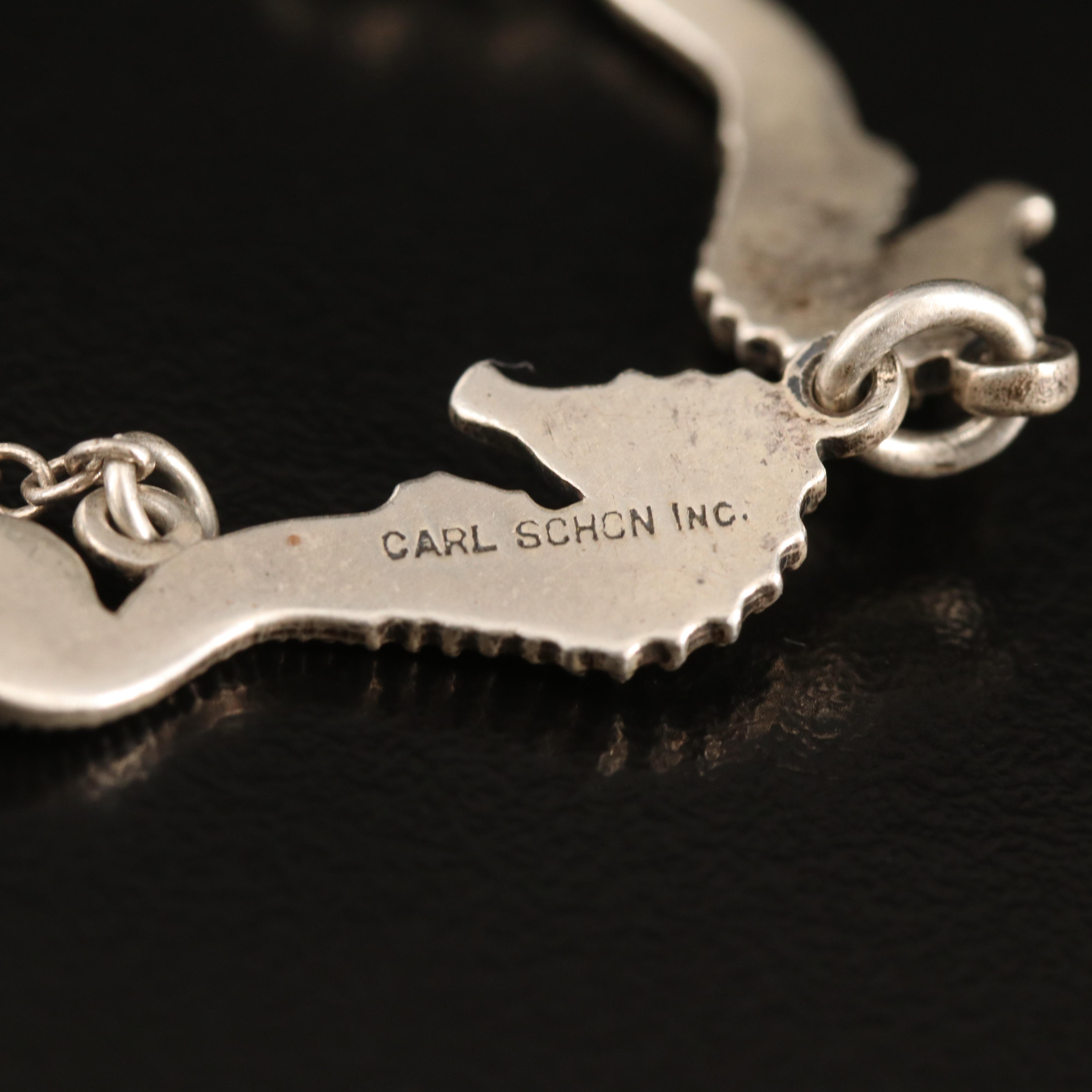 Carl Schon Sterling Seahorse Bracelet