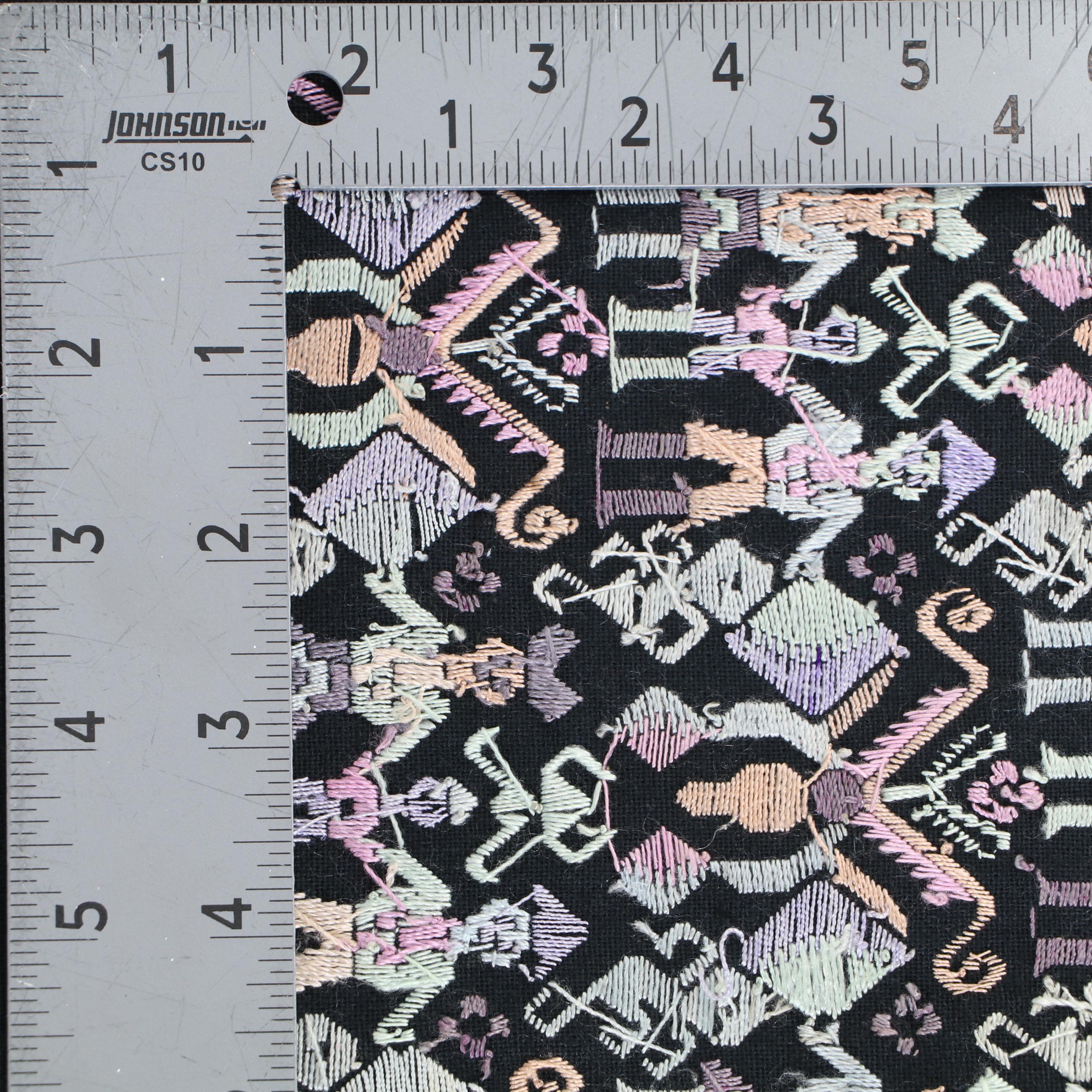 Chinese Miao Hand-Embroidered Figurative Panel, Mid-20th Century