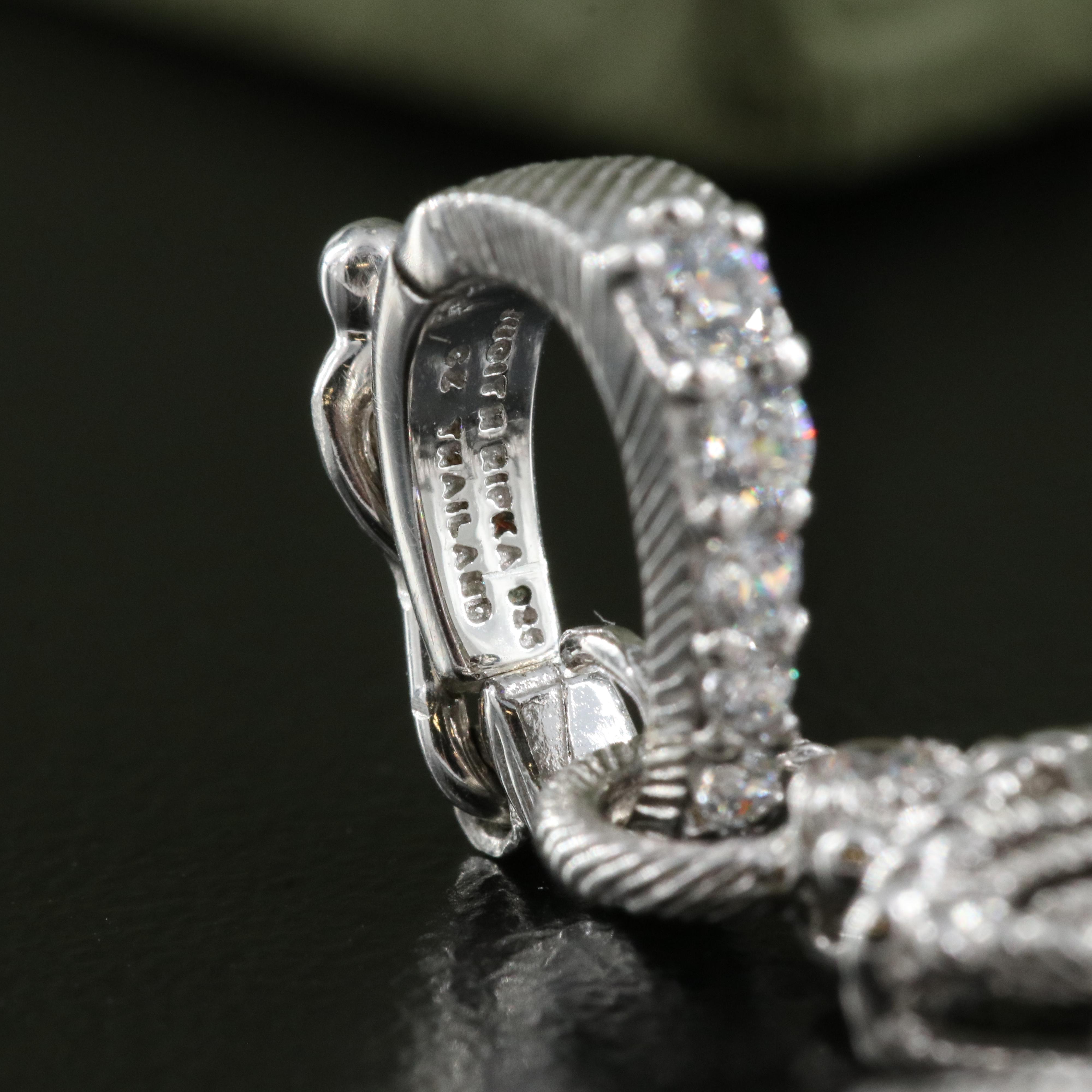 Judith Ripka Sterling Cubic Zirconia Snowflake Enhancer Pendant