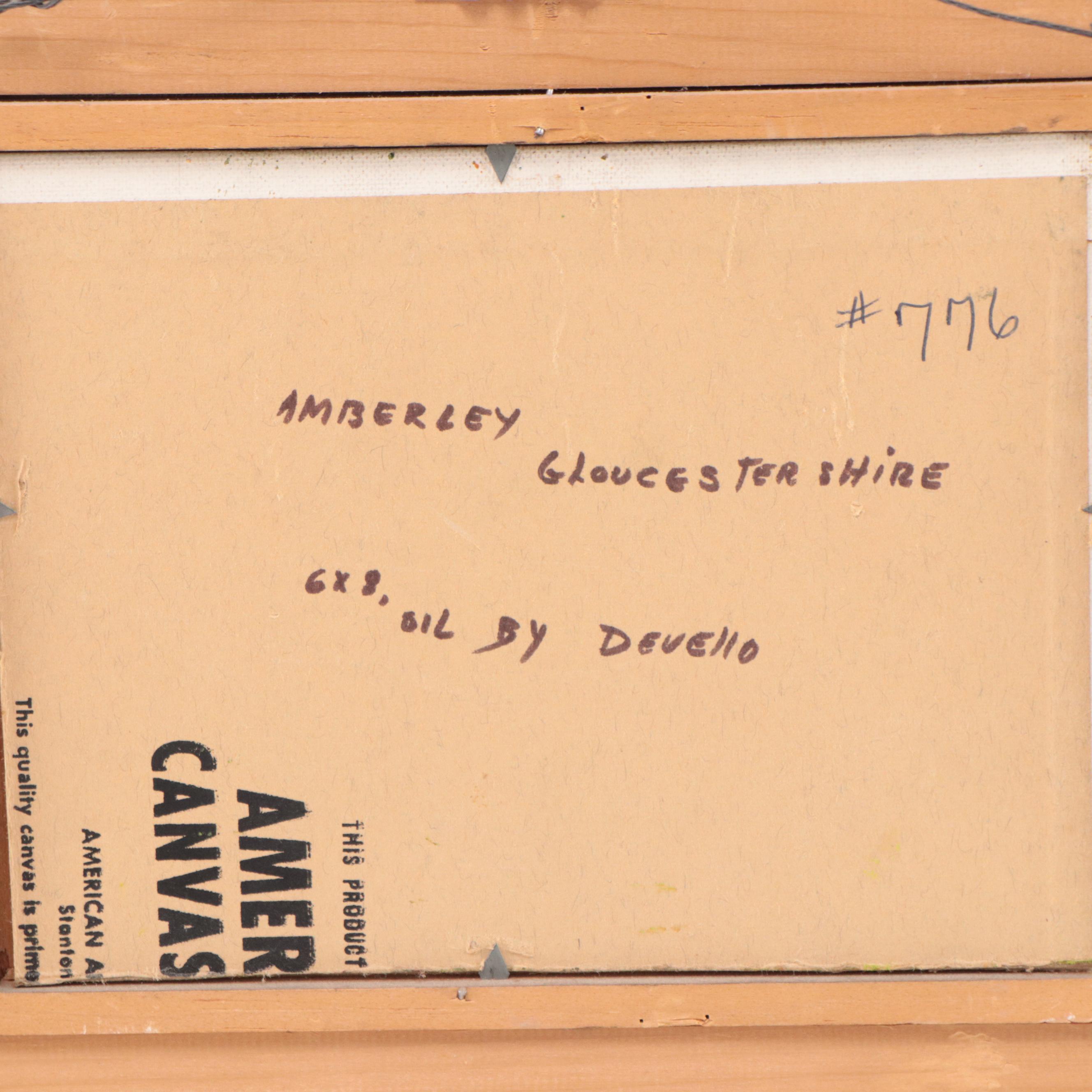 English Country Landscape Oil Painting "Amberley, Gloucestershire"