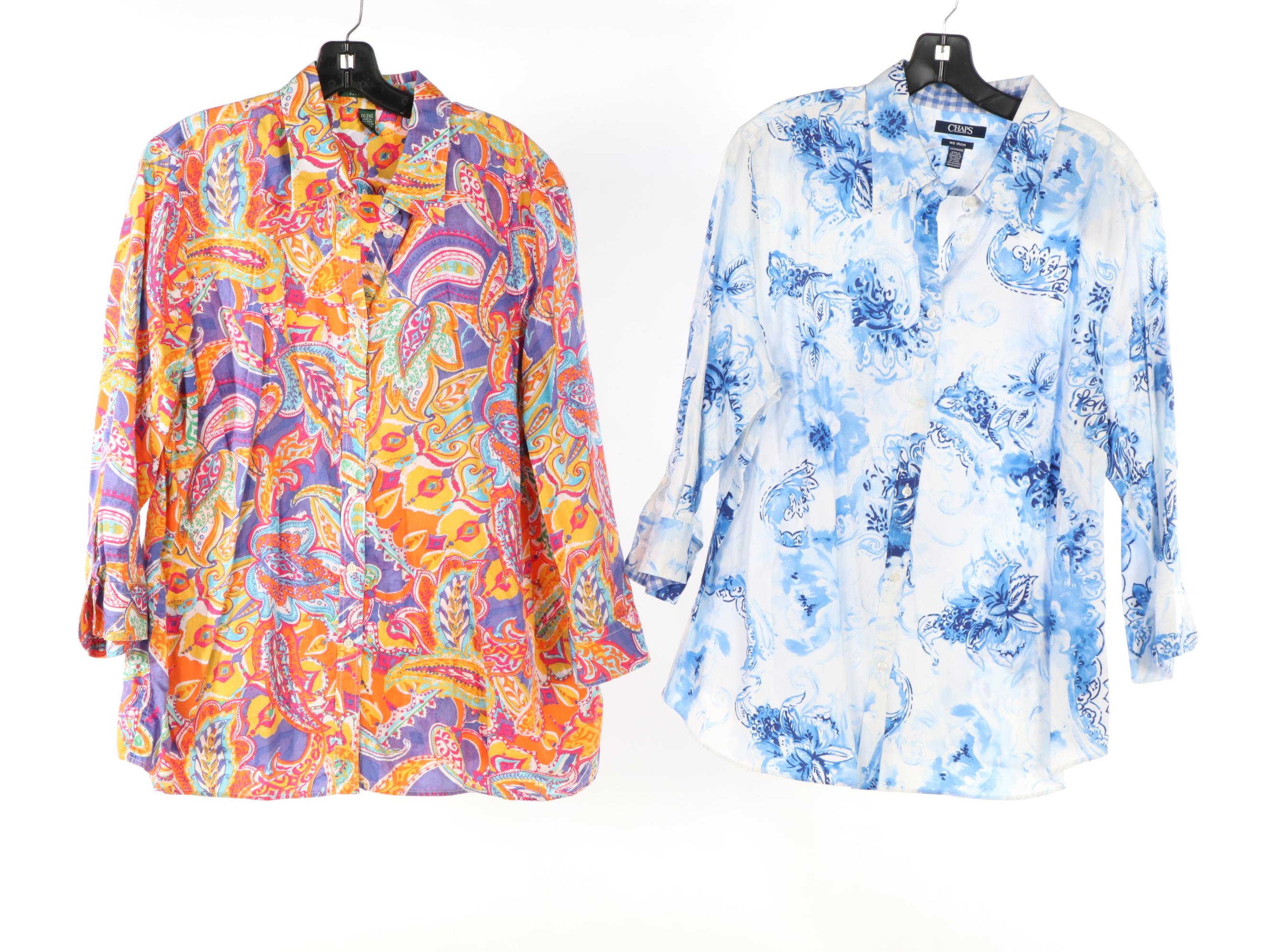 Lands End', Chaps, Lauren Ralph Lauren, and More Button-Up Shirts