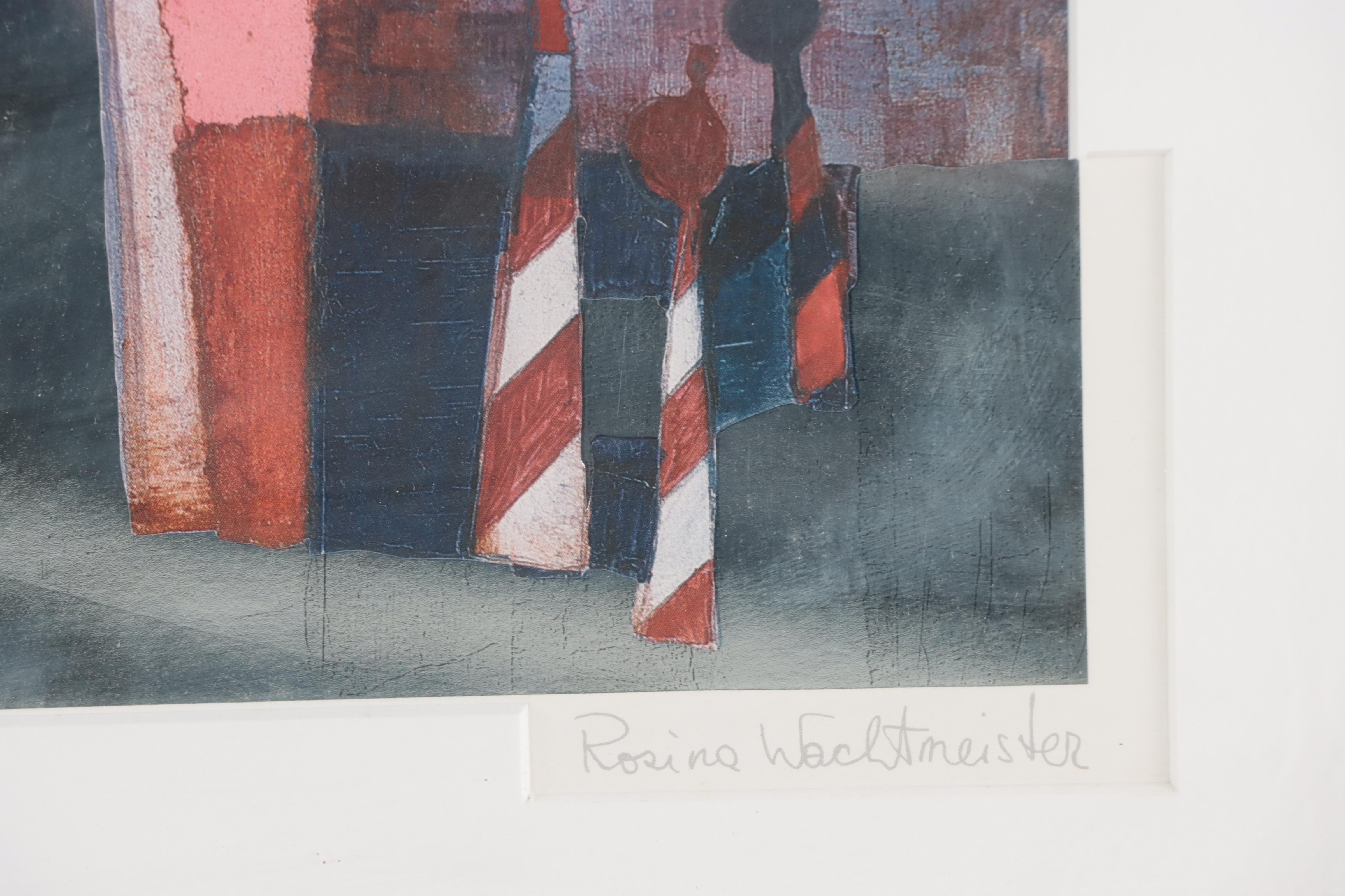 Rosina Wachtmeister Embellished Offset Lithograph of Cityscape