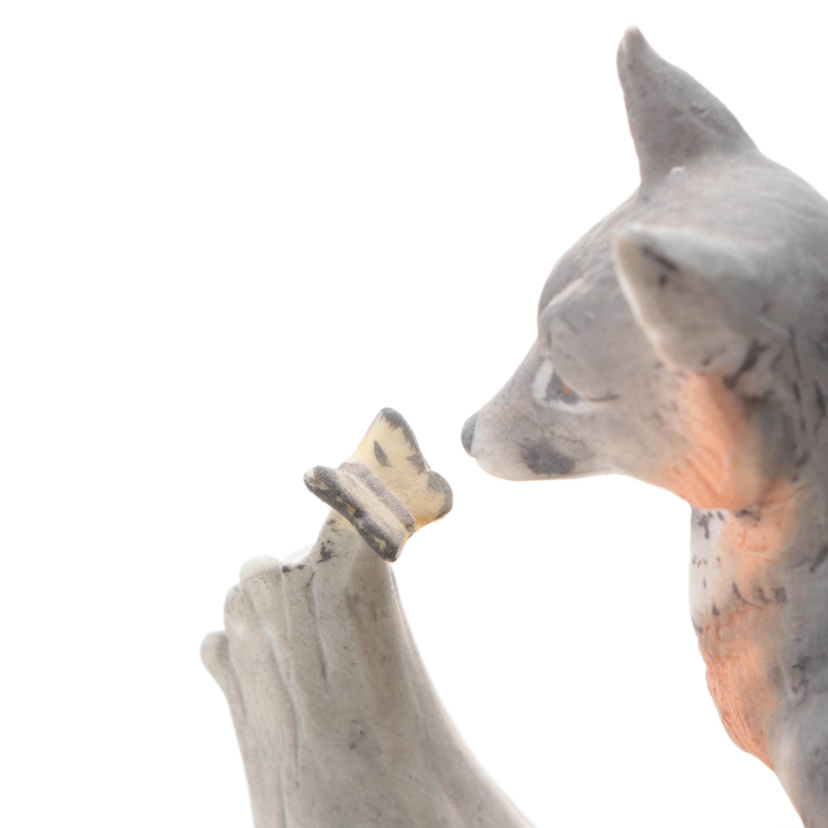 Ski Country "Gray Fox with Butterfly" and Other Animal Shaped Decanters