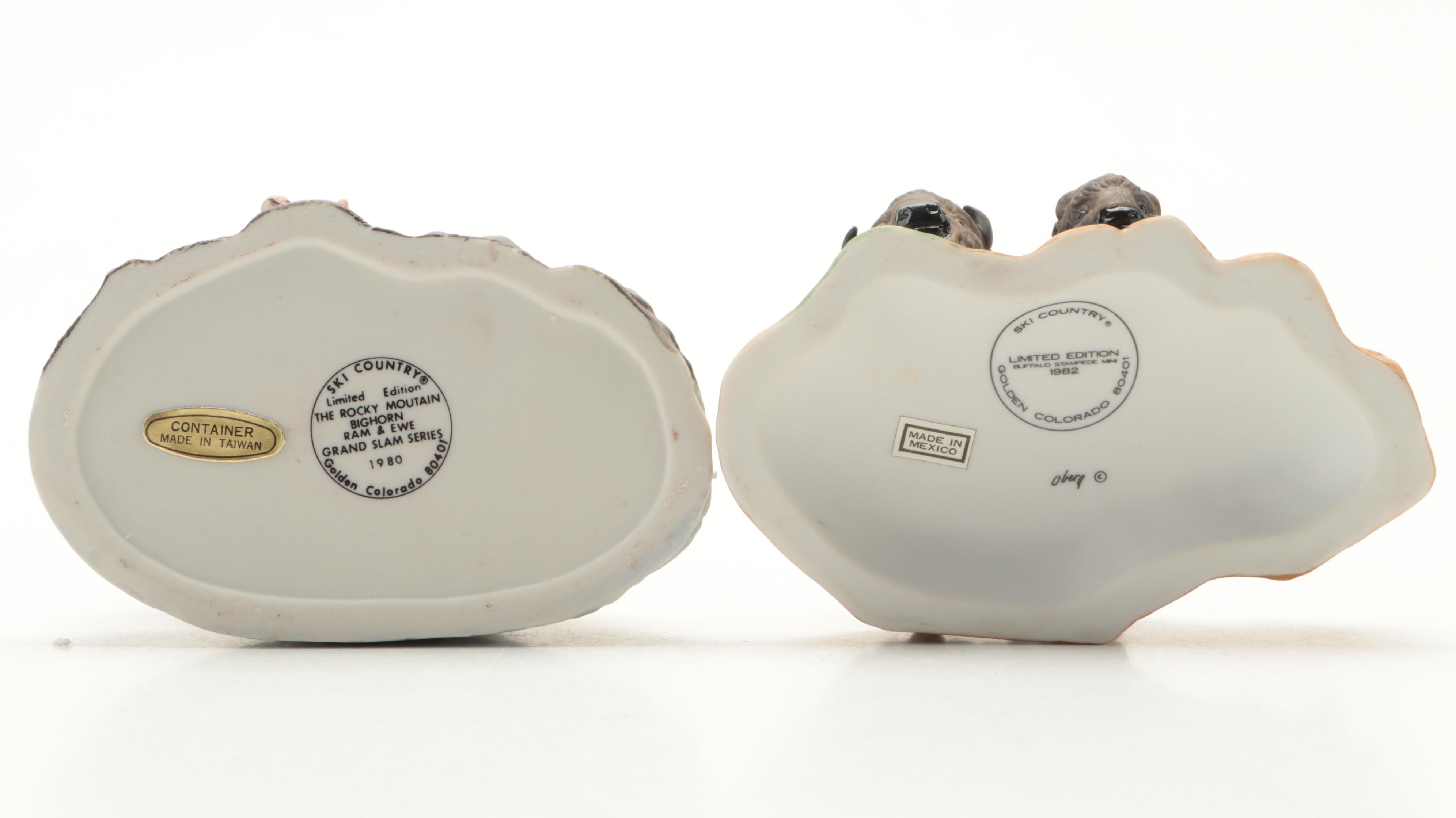 Ski Country "Wyoming" and Other Limited Edition Porcelain Decanters