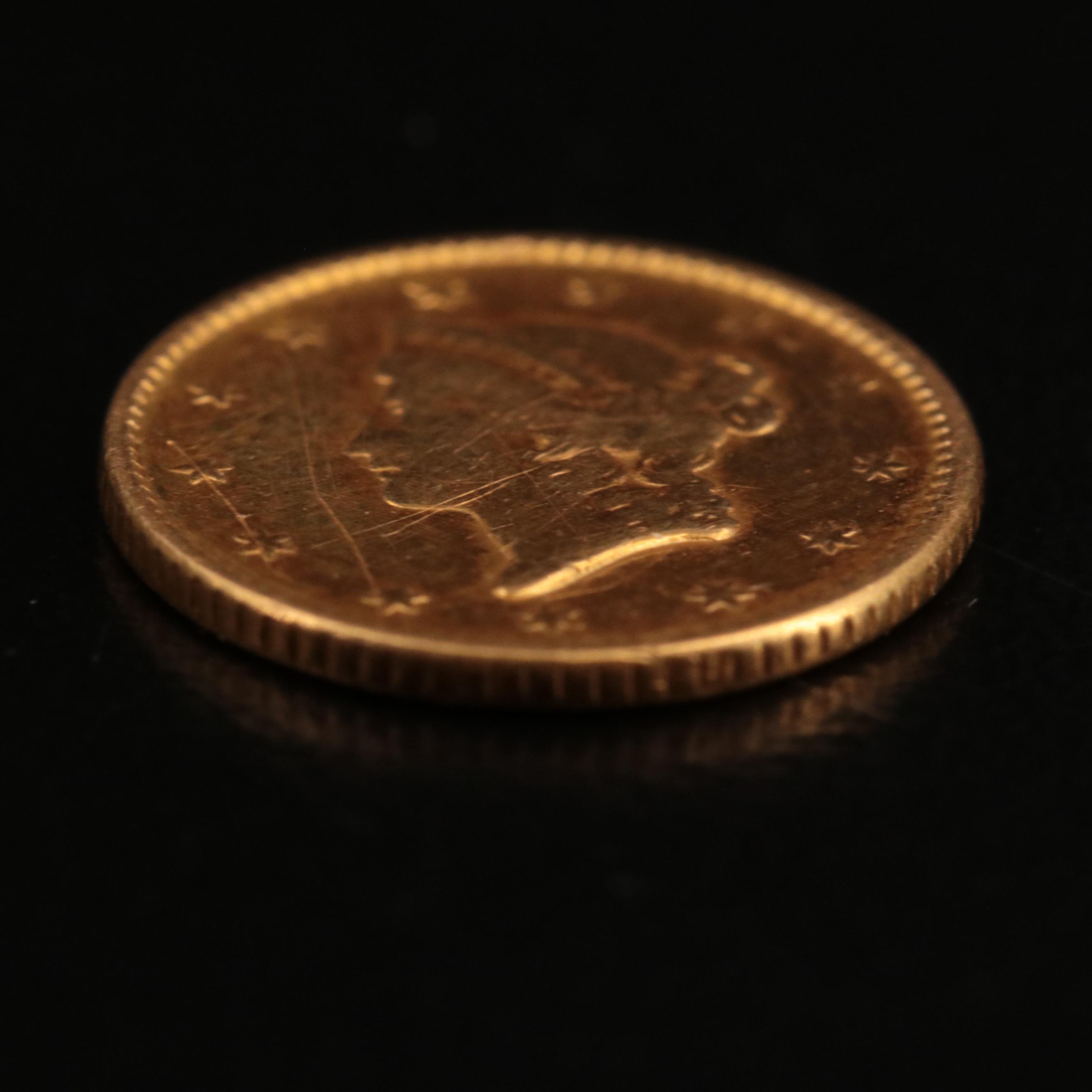 1852 Liberty Head $1 Gold Coin