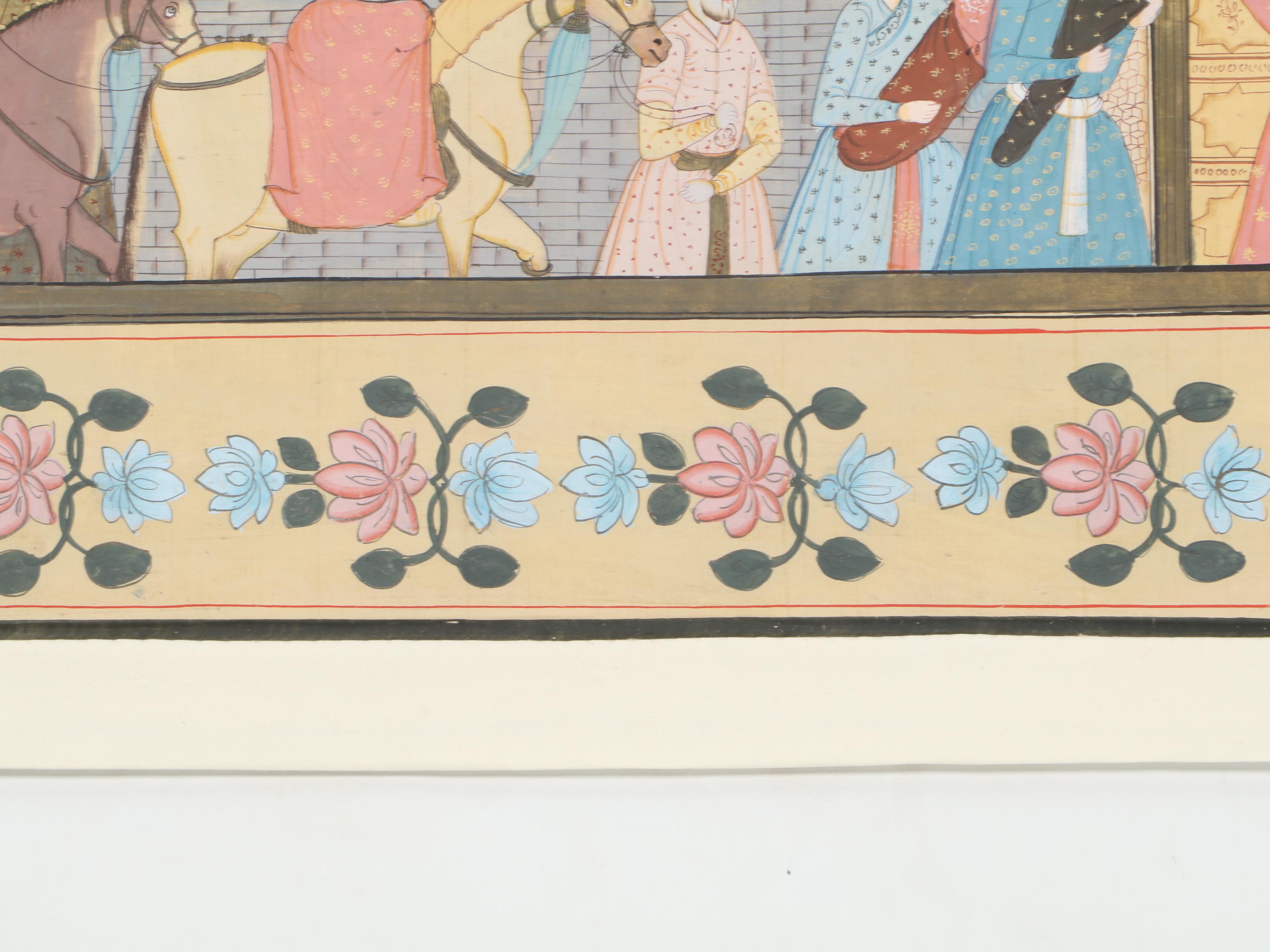 Indian Mughal-Style Gouache Painting