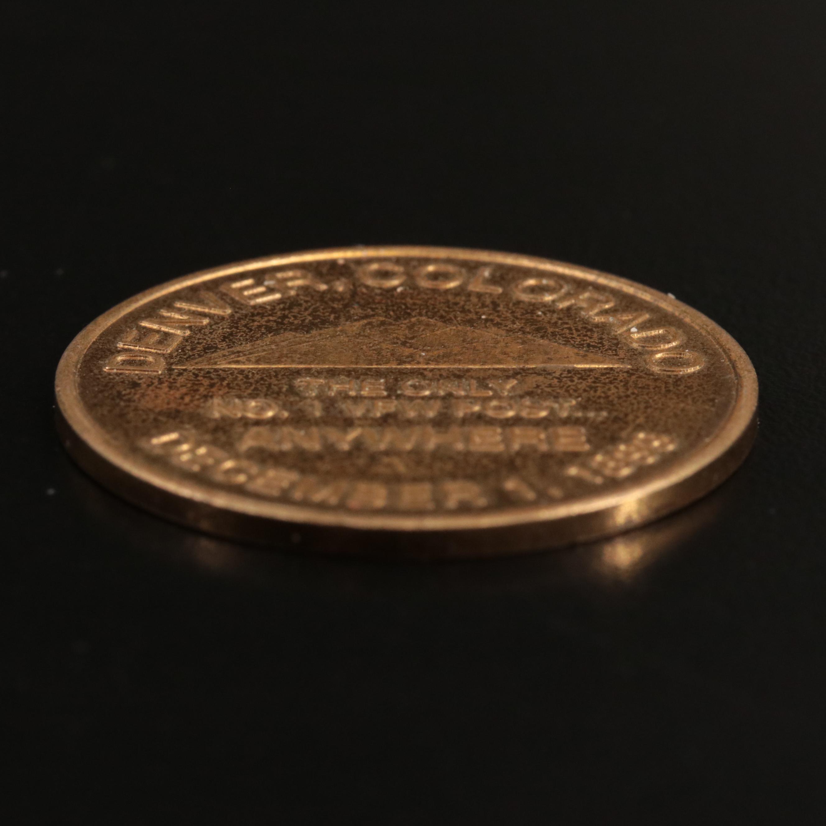Veterans of Foreign Wars Post #1 Denver Colorado Challenge Coin
