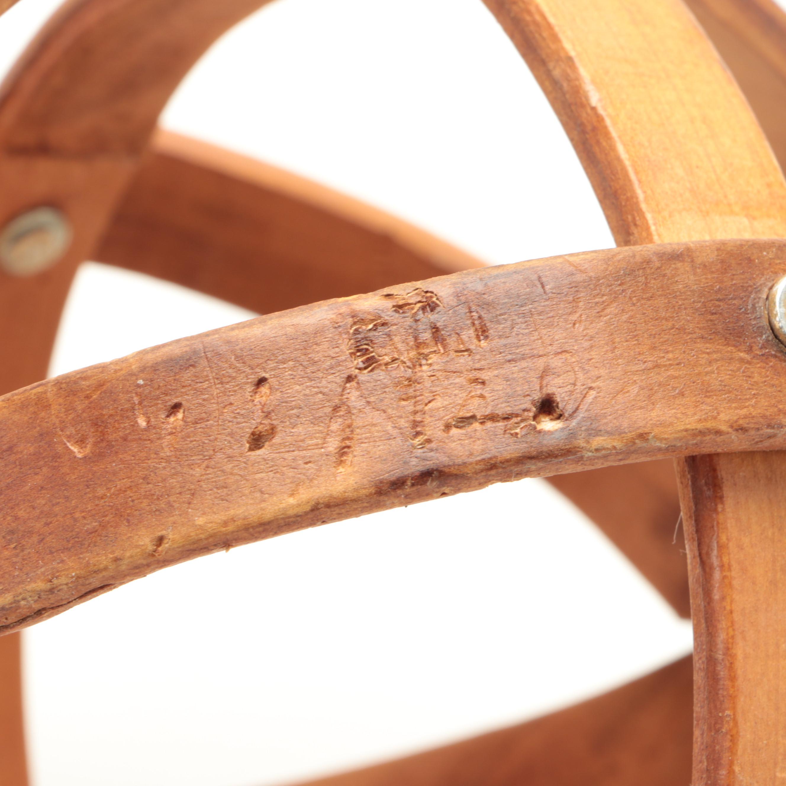 Gilt Metal Wire Bicycle Bookends with Banded Wood Spheres and Wall Décor