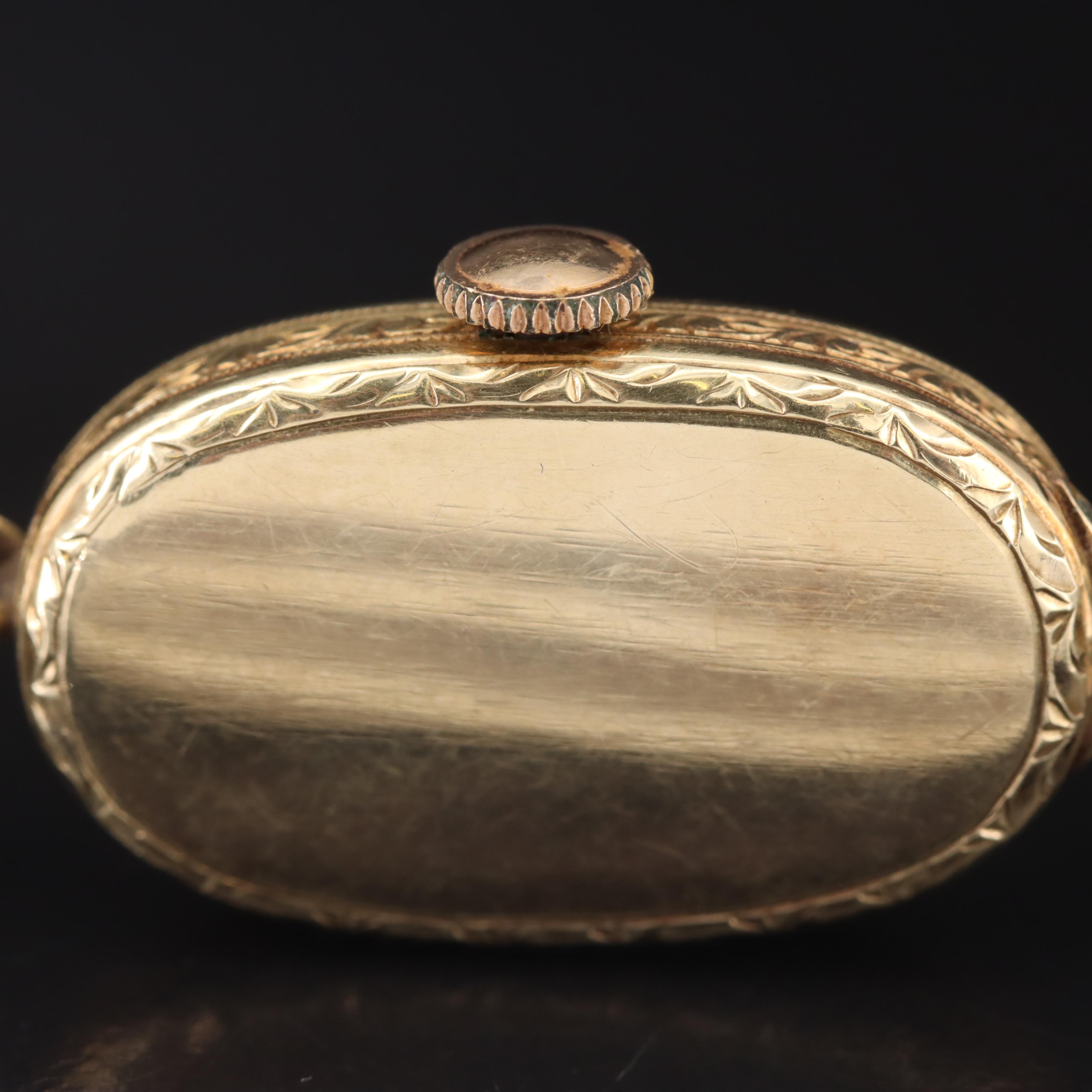 Vintage 14K and Enamel Cased Swiss Watch