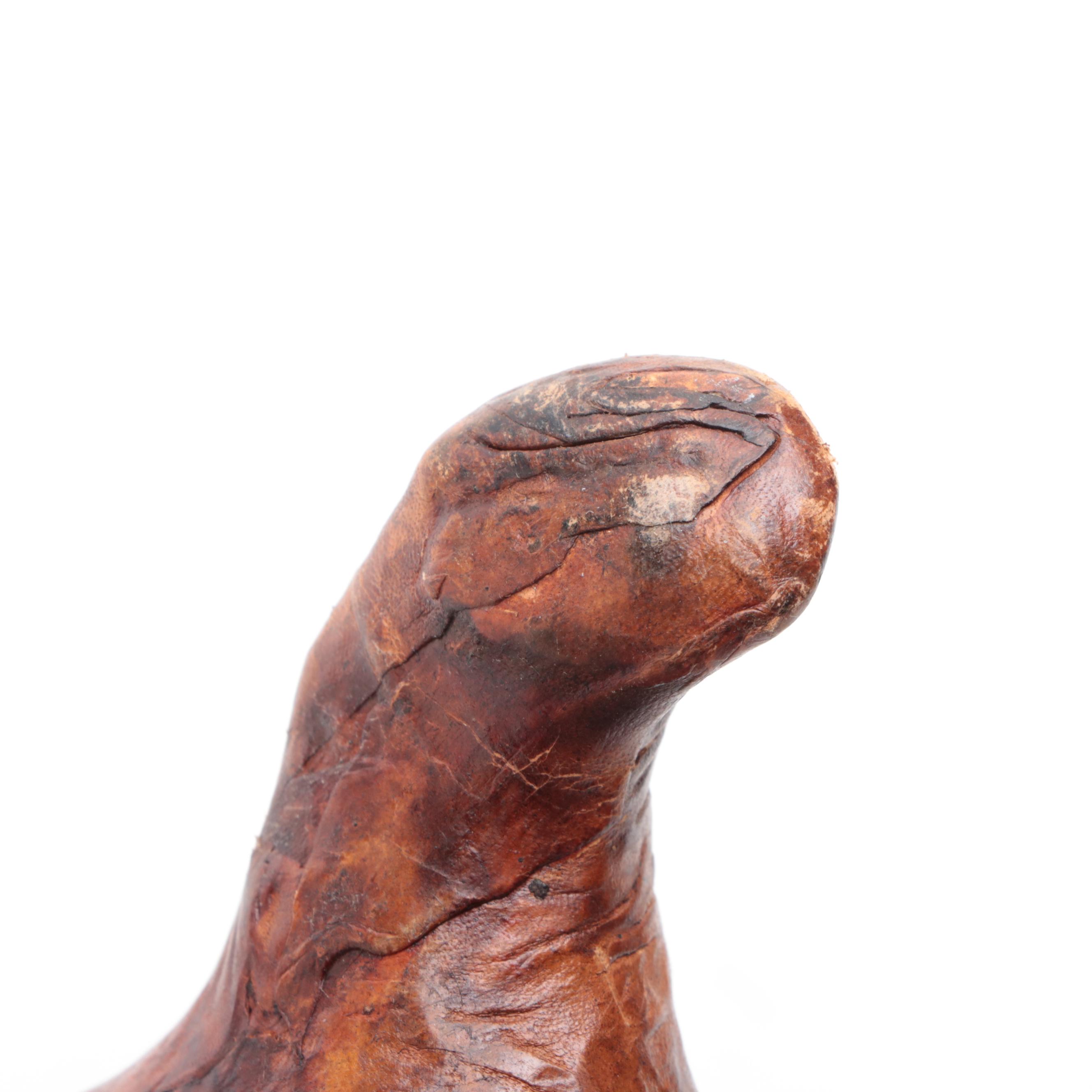 Hand-Crafted Leather Covered Tortoise Figure, Mid to Late 20th Century