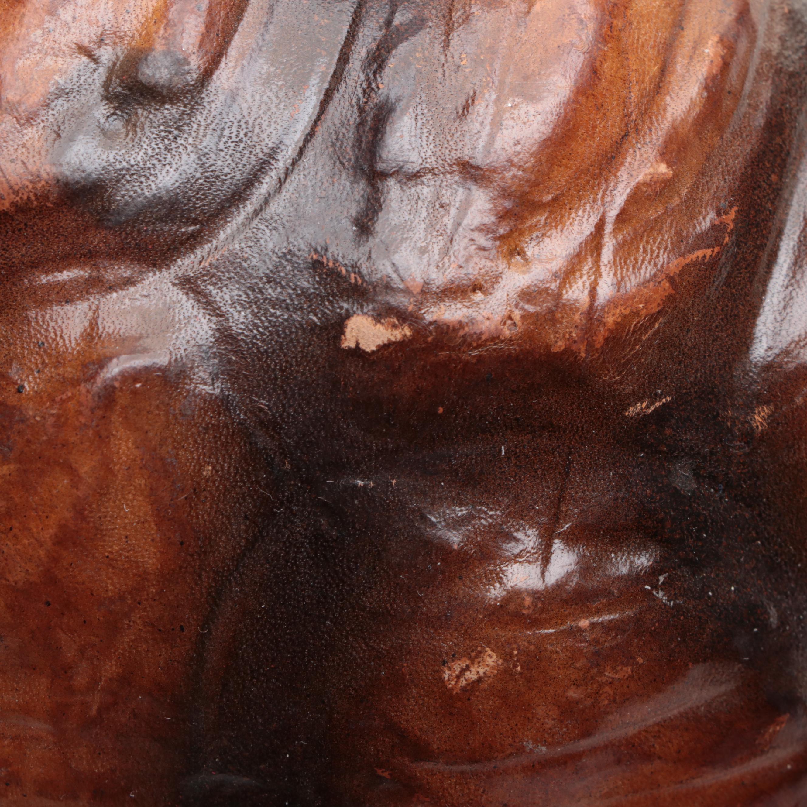 Hand-Crafted Leather Covered Tortoise Figure, Mid to Late 20th Century