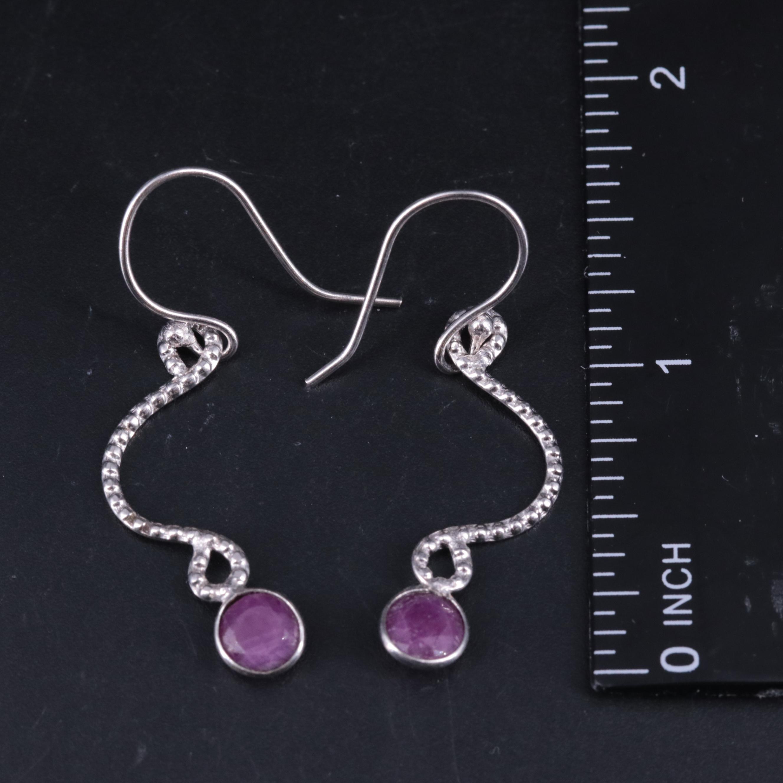 Ruby Dangle Earrings