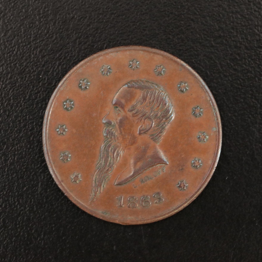 1863 Gustavus Lindenmuller Civil War Token