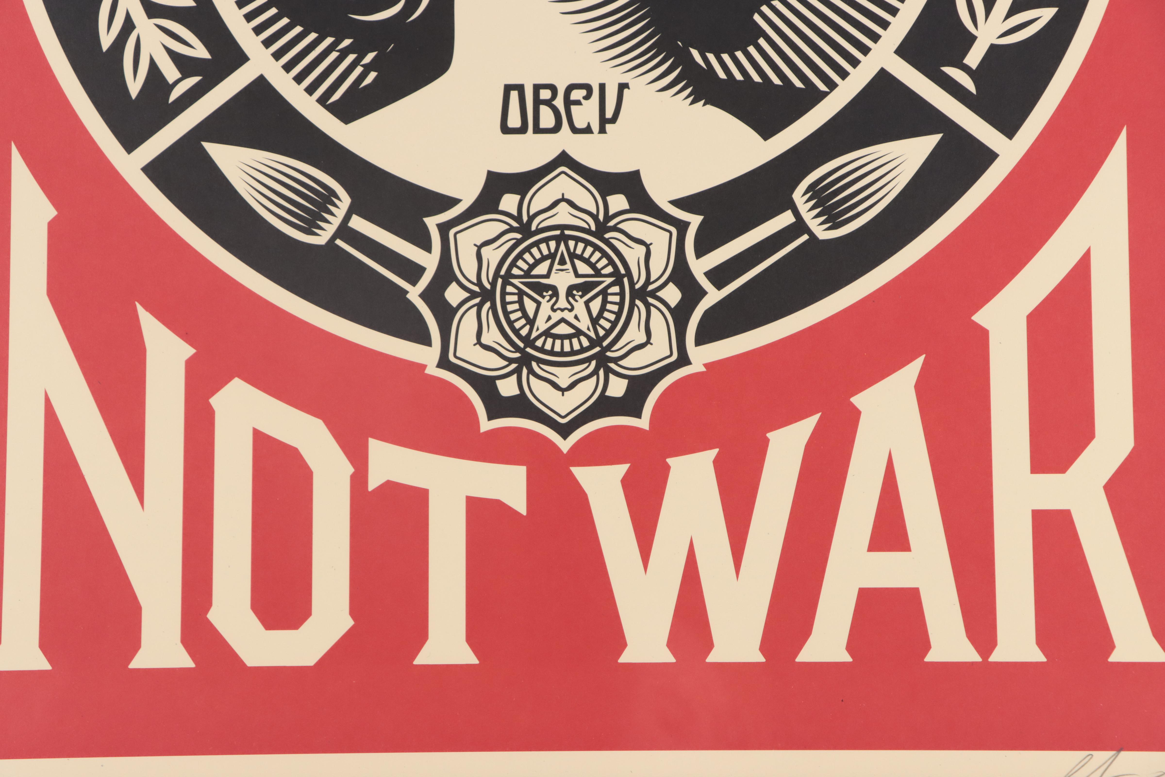 Shepard Fairey Offset Poster "Make Art Not War"