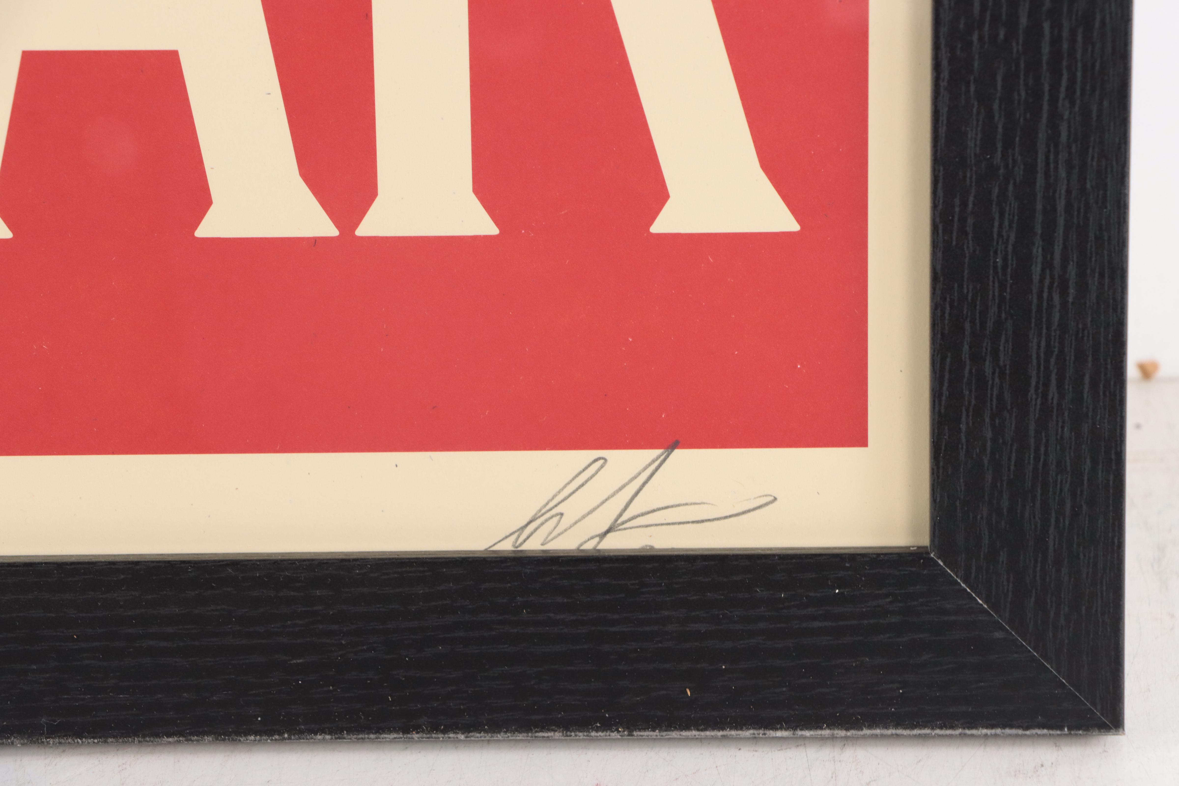 Shepard Fairey Offset Poster "Make Art Not War"