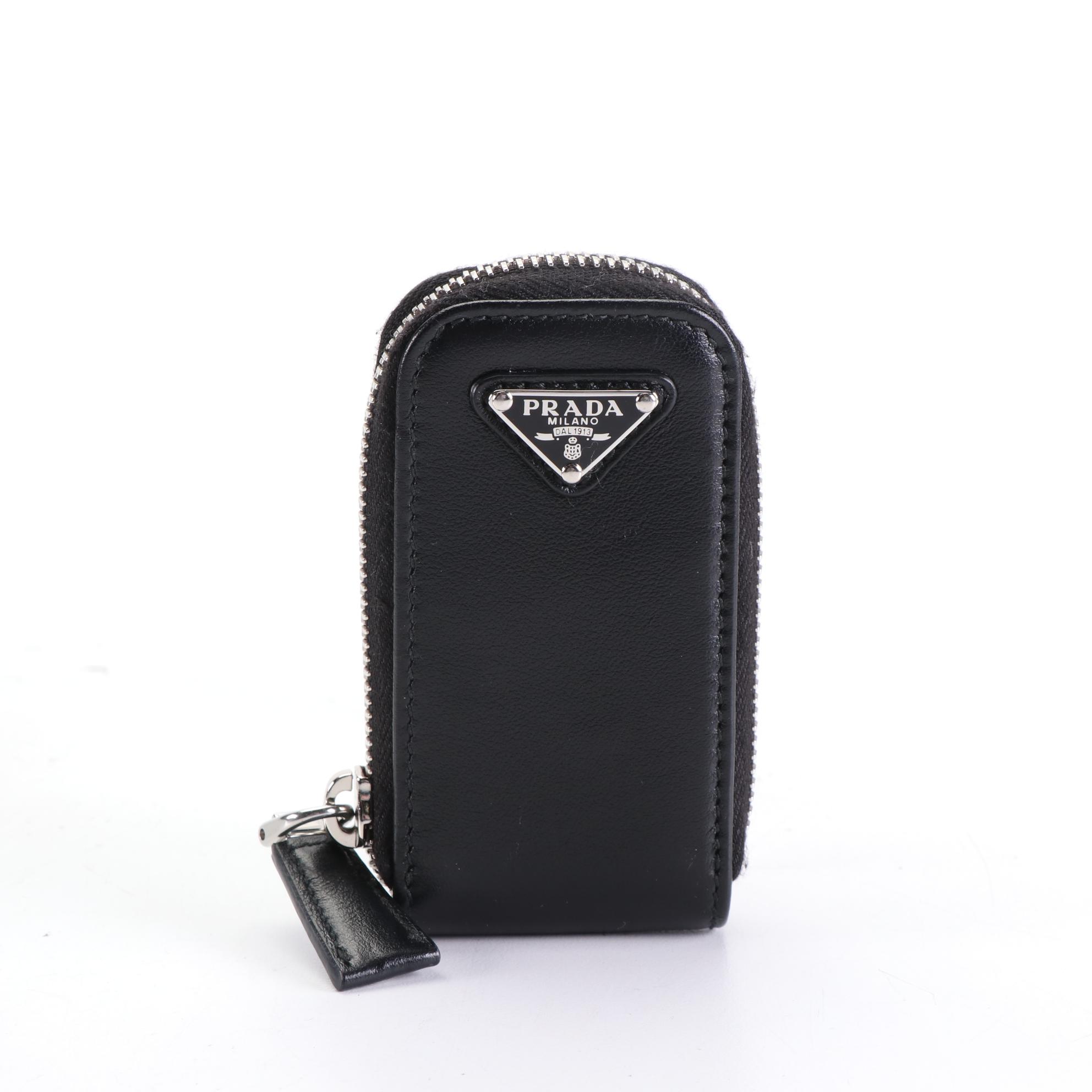 Prada Triangle Bag in Leather with Detachable Pouch