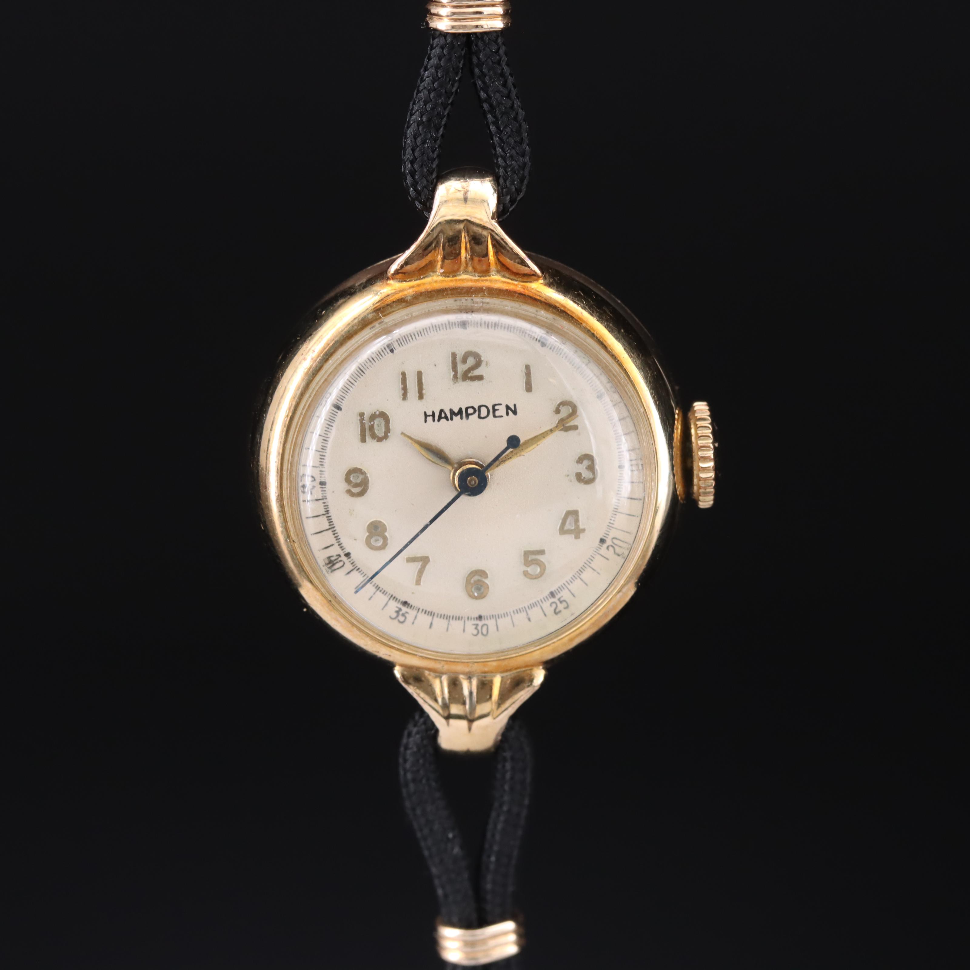 Vintage Hampden 14K Stem Wind Watch