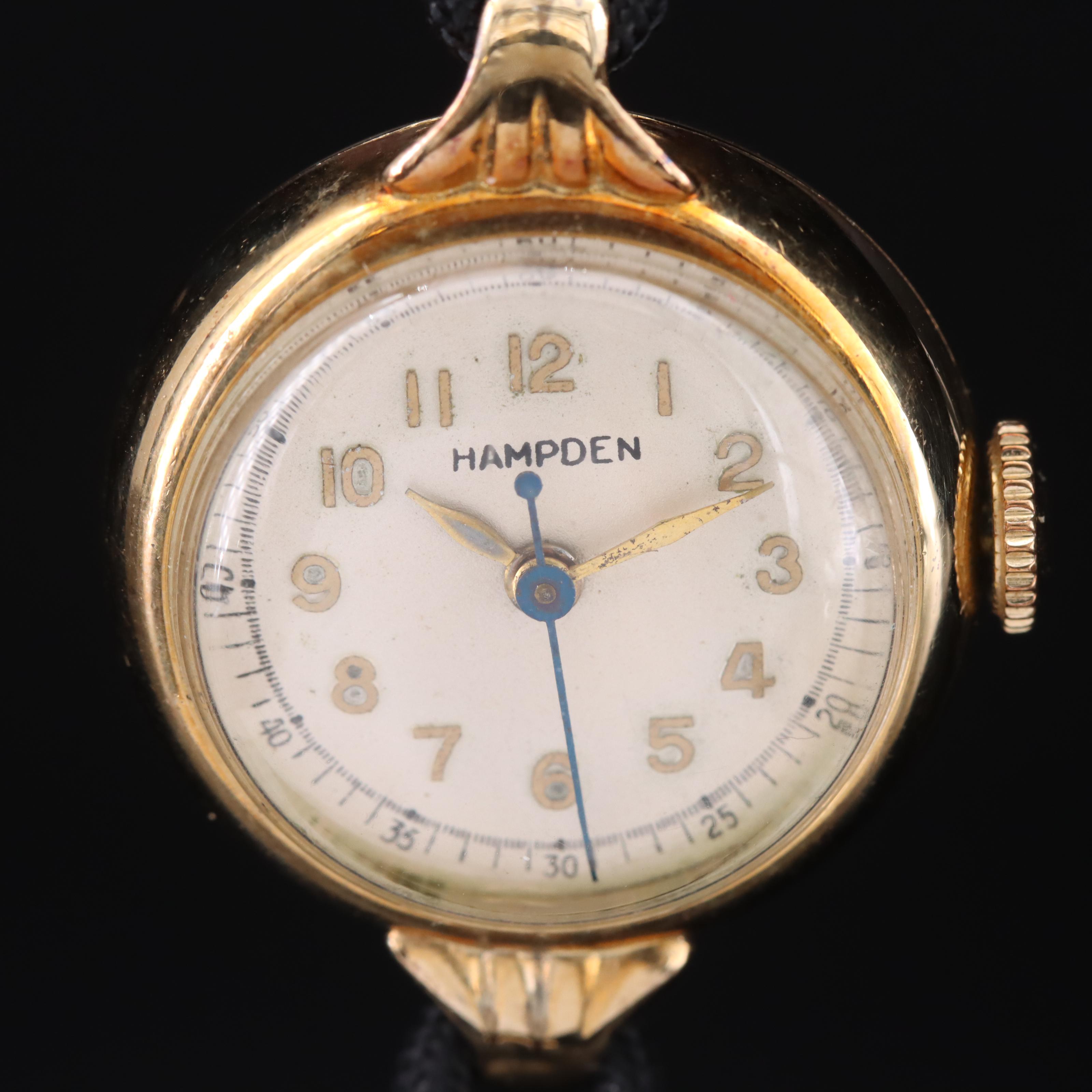 Vintage Hampden 14K Stem Wind Watch