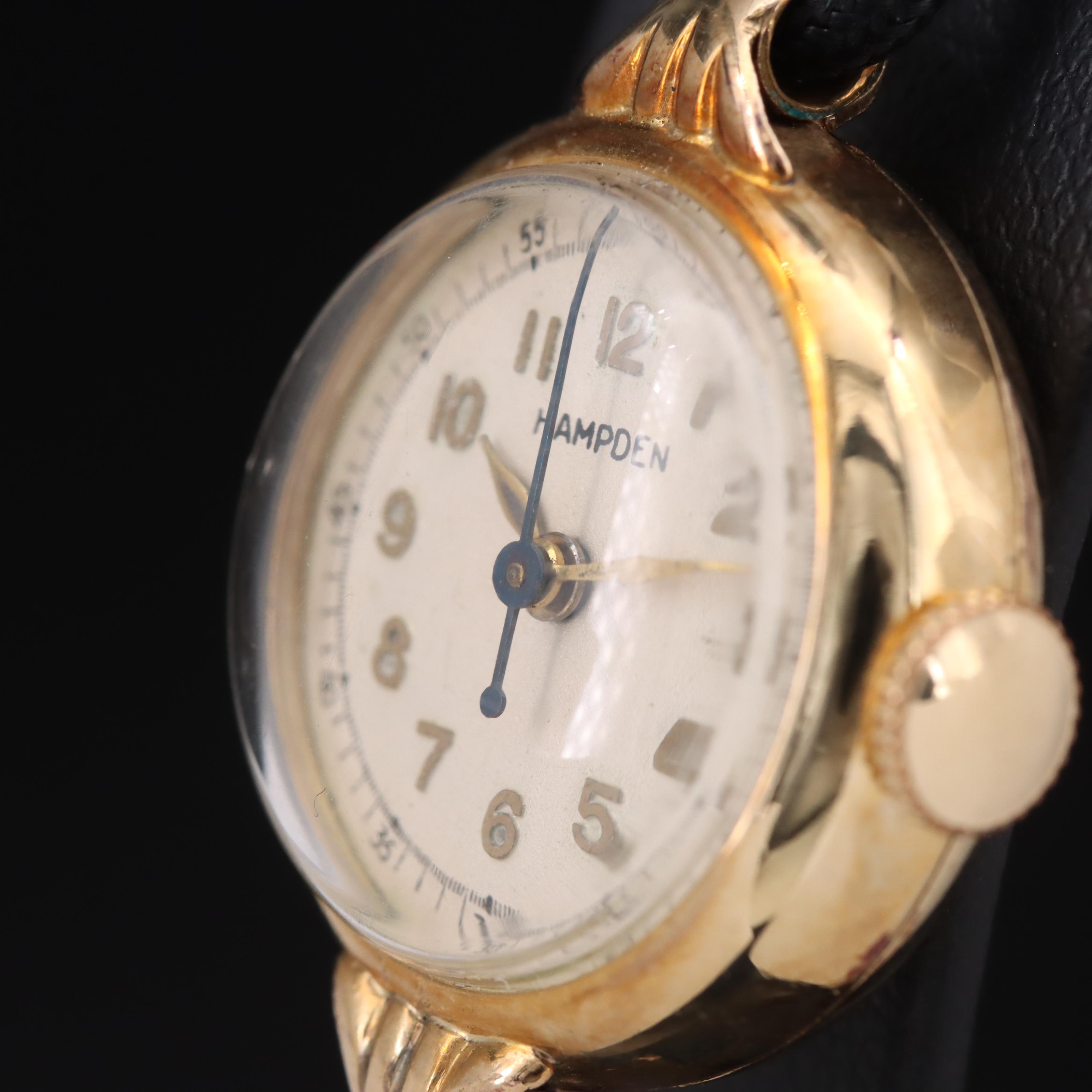 Vintage Hampden 14K Stem Wind Watch