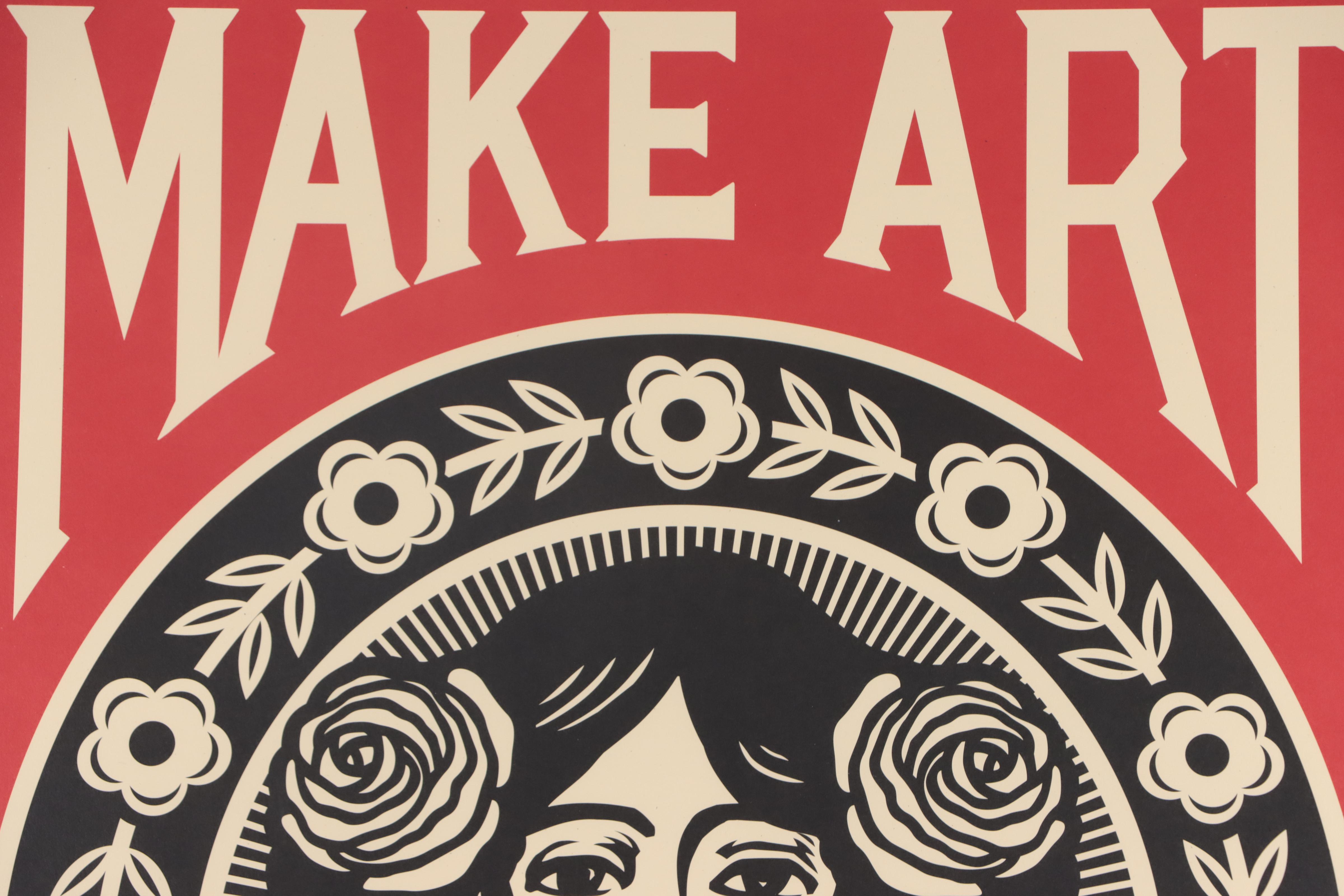 Shepard Fairey Offset Poster "Make Art Not War"