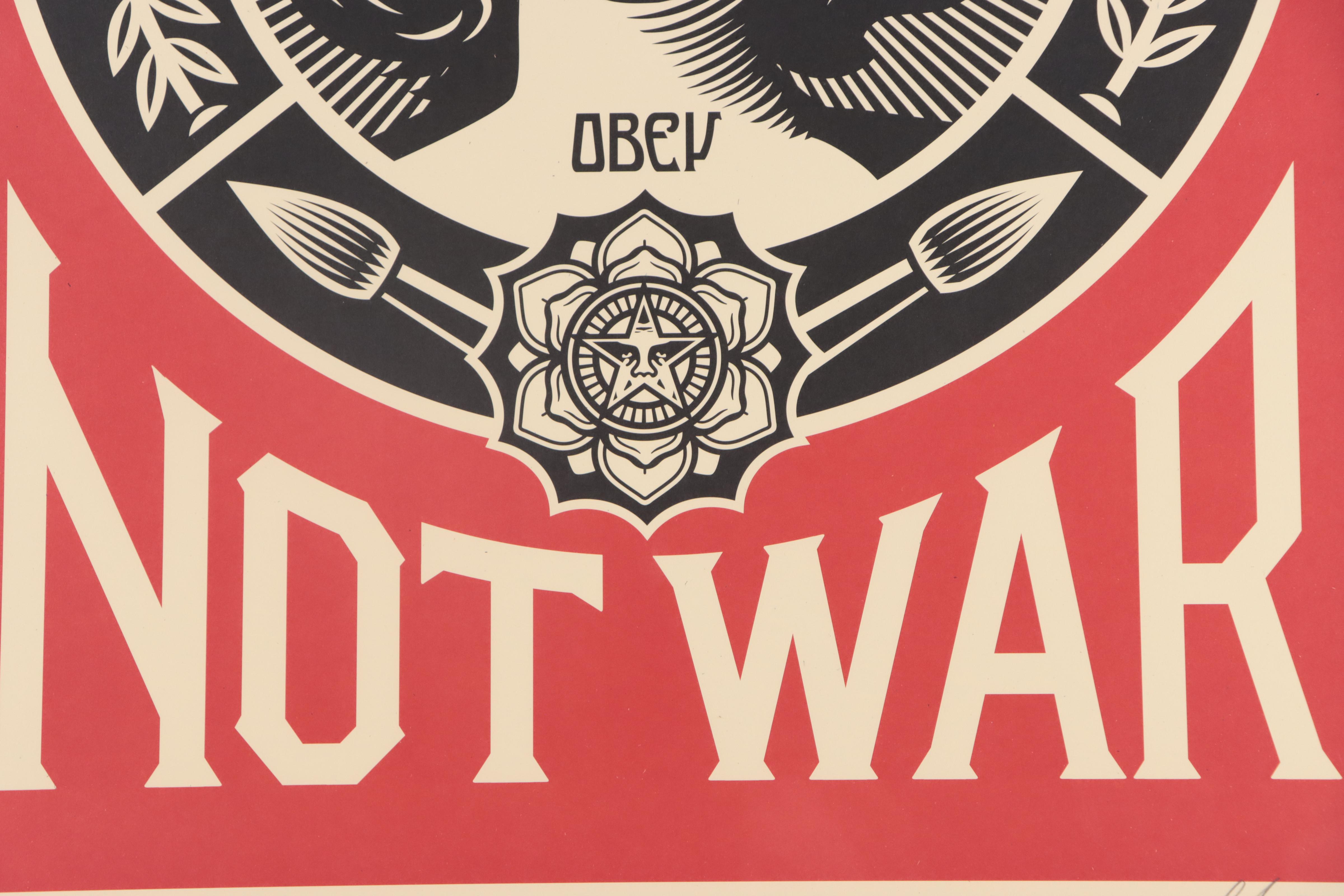 Shepard Fairey Offset Poster "Make Art Not War"
