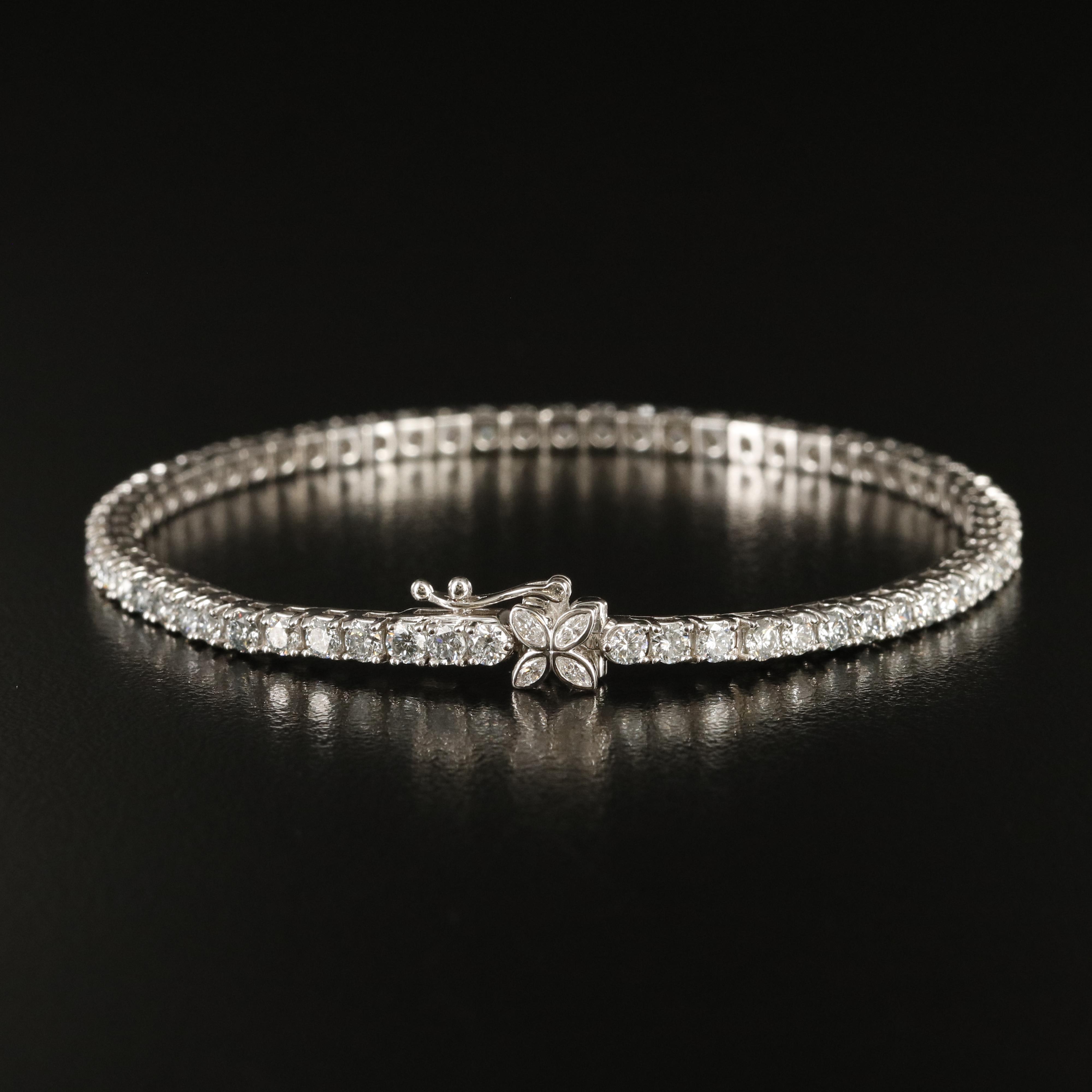 14K 5.00 CTW Lab Grown Diamond Bracelet with IGI Report