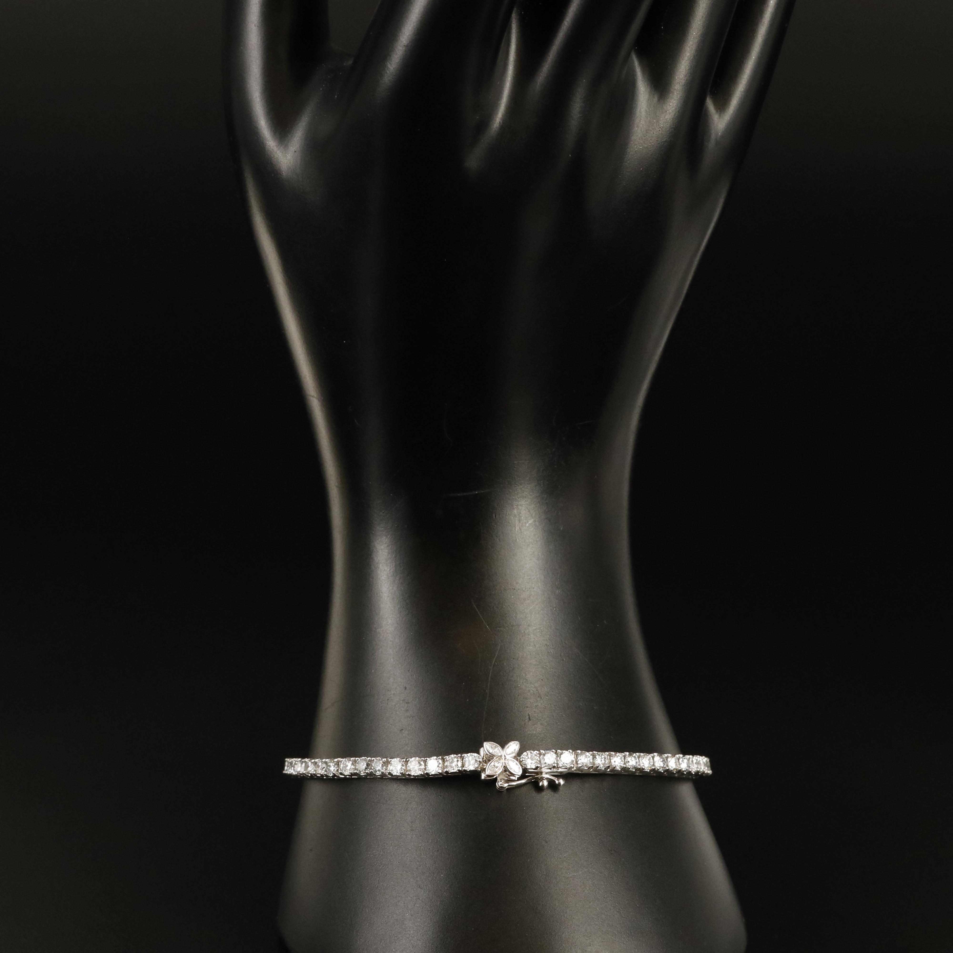 14K 5.00 CTW Lab Grown Diamond Bracelet with IGI Report