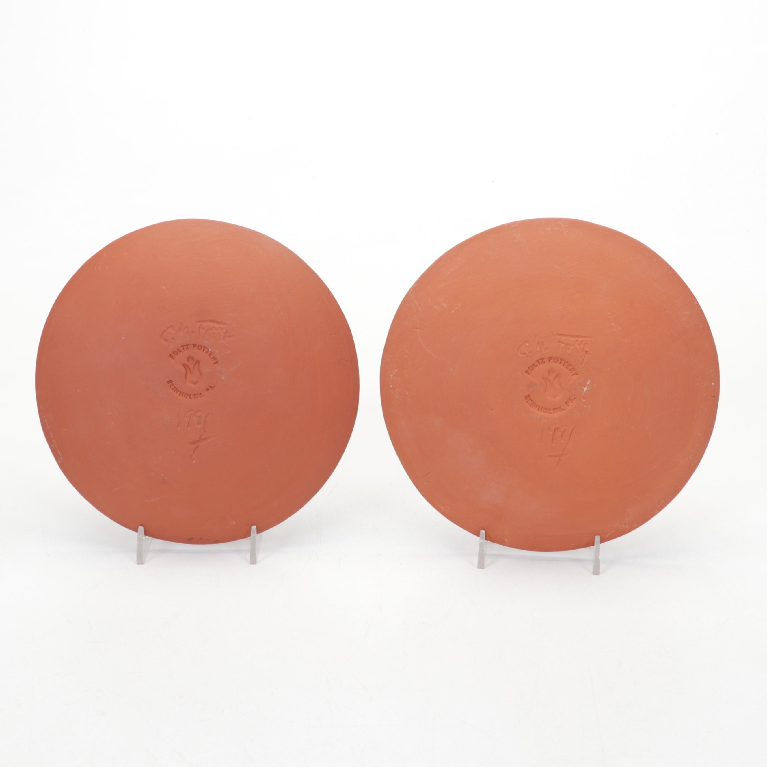 Torquay Pottery Mottoware Dishes With Betty Talbott Butter Dish and Redware