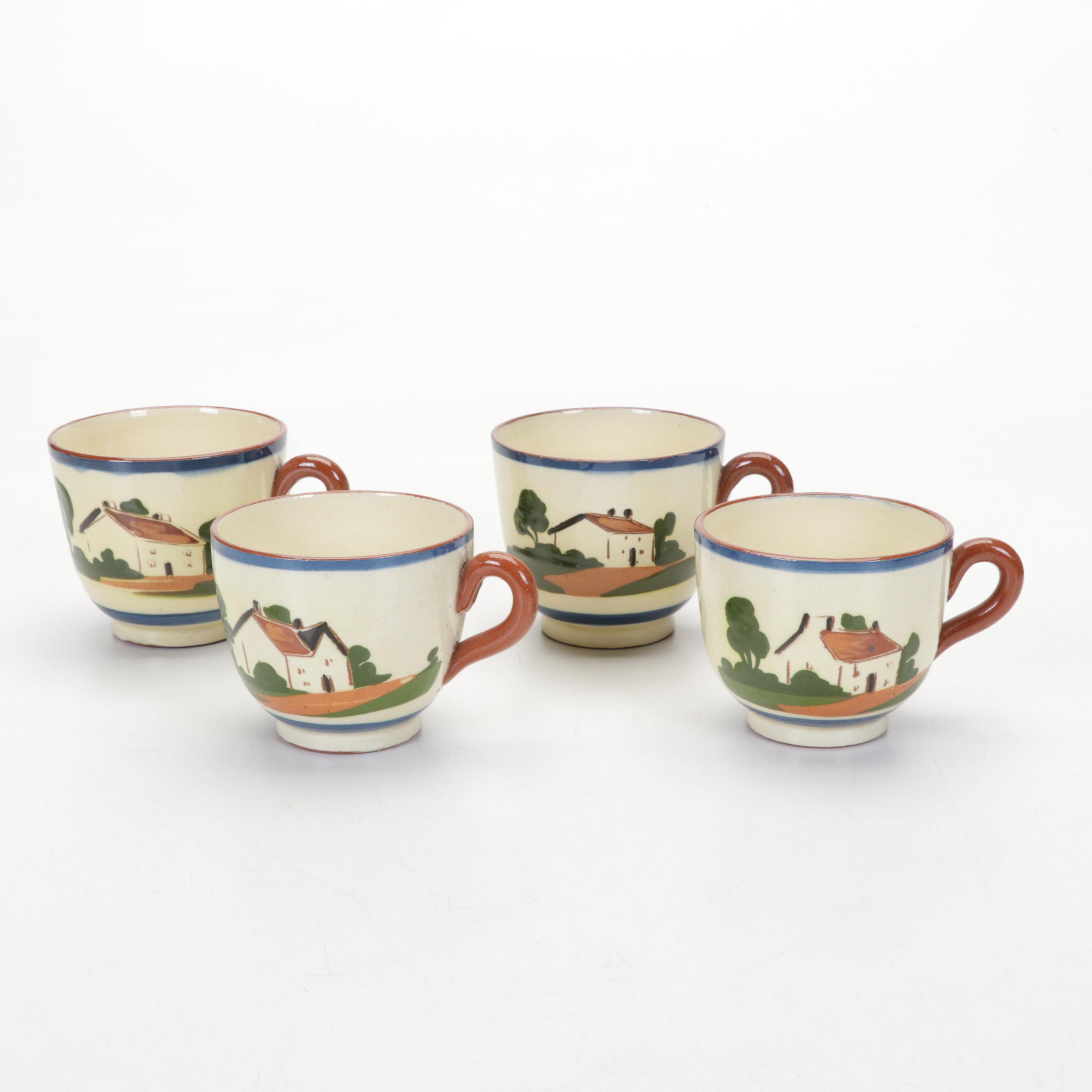 Torquay Pottery Mottoware Dishes With Betty Talbott Butter Dish and Redware