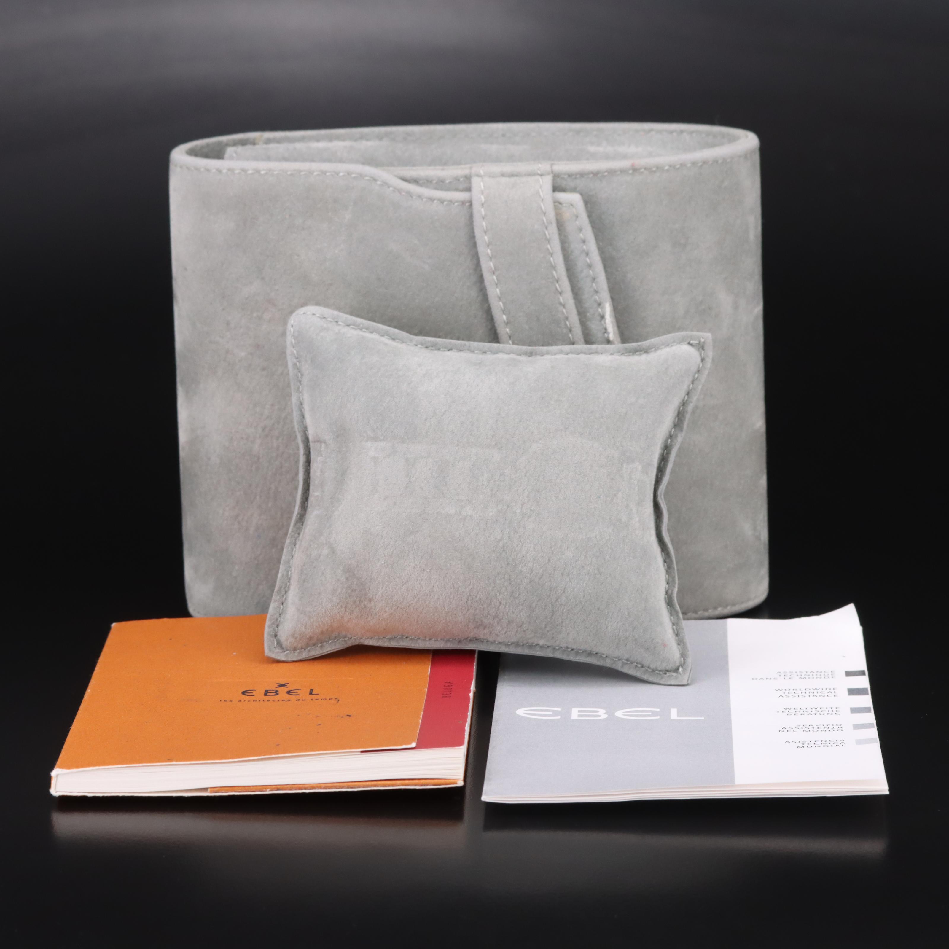 Stainless Steel Ebel Beluga Black Mother-of-Pearl and Diamond Dial Watch