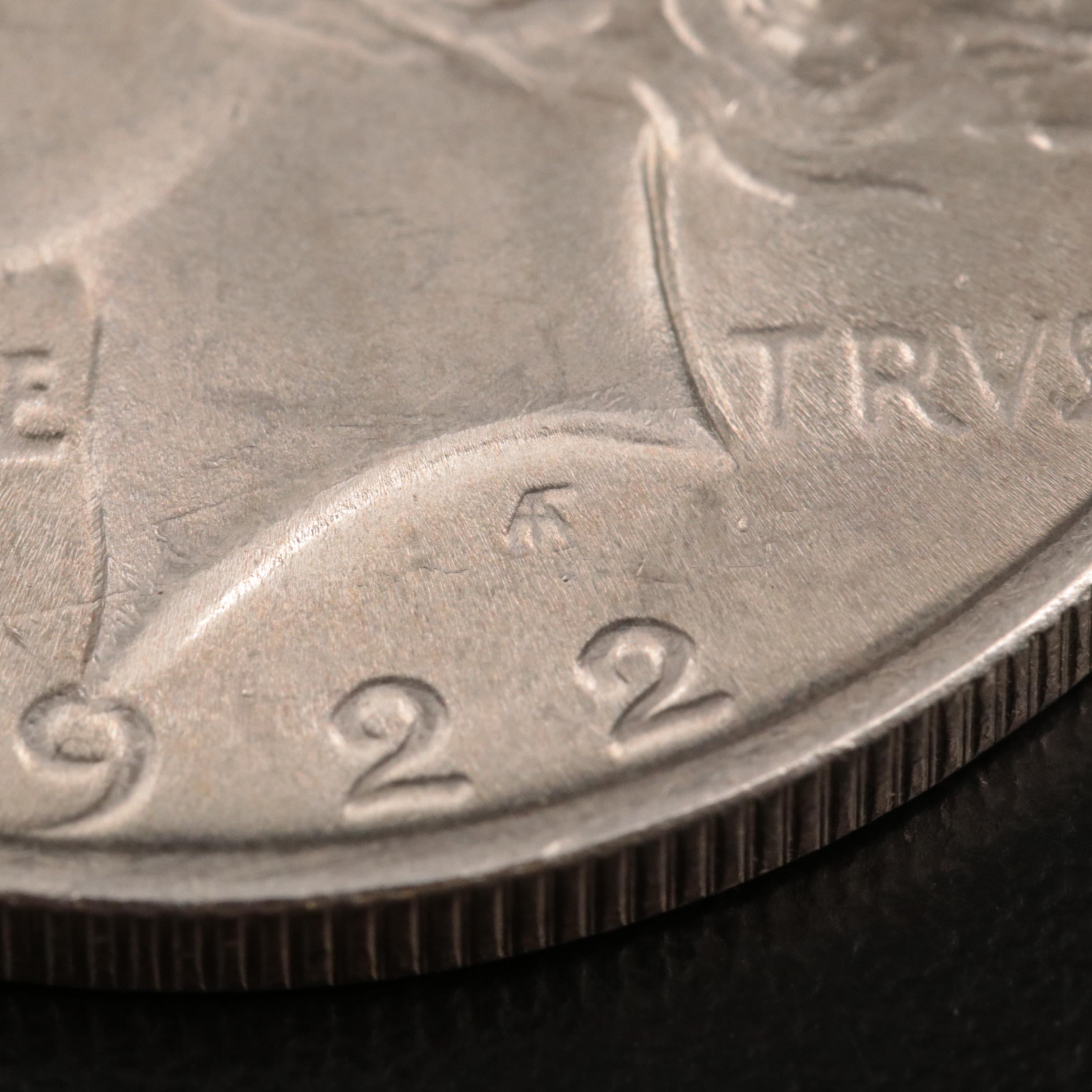 Uncirculated 1922 Peace Dollar