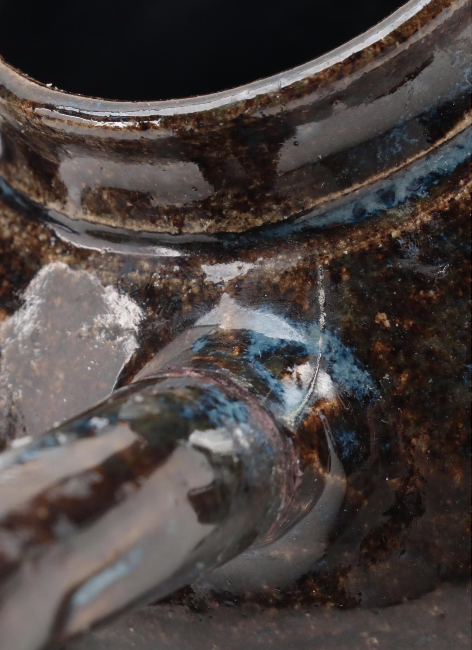 Artist Signed Stoneware Face Jugs, 1990s