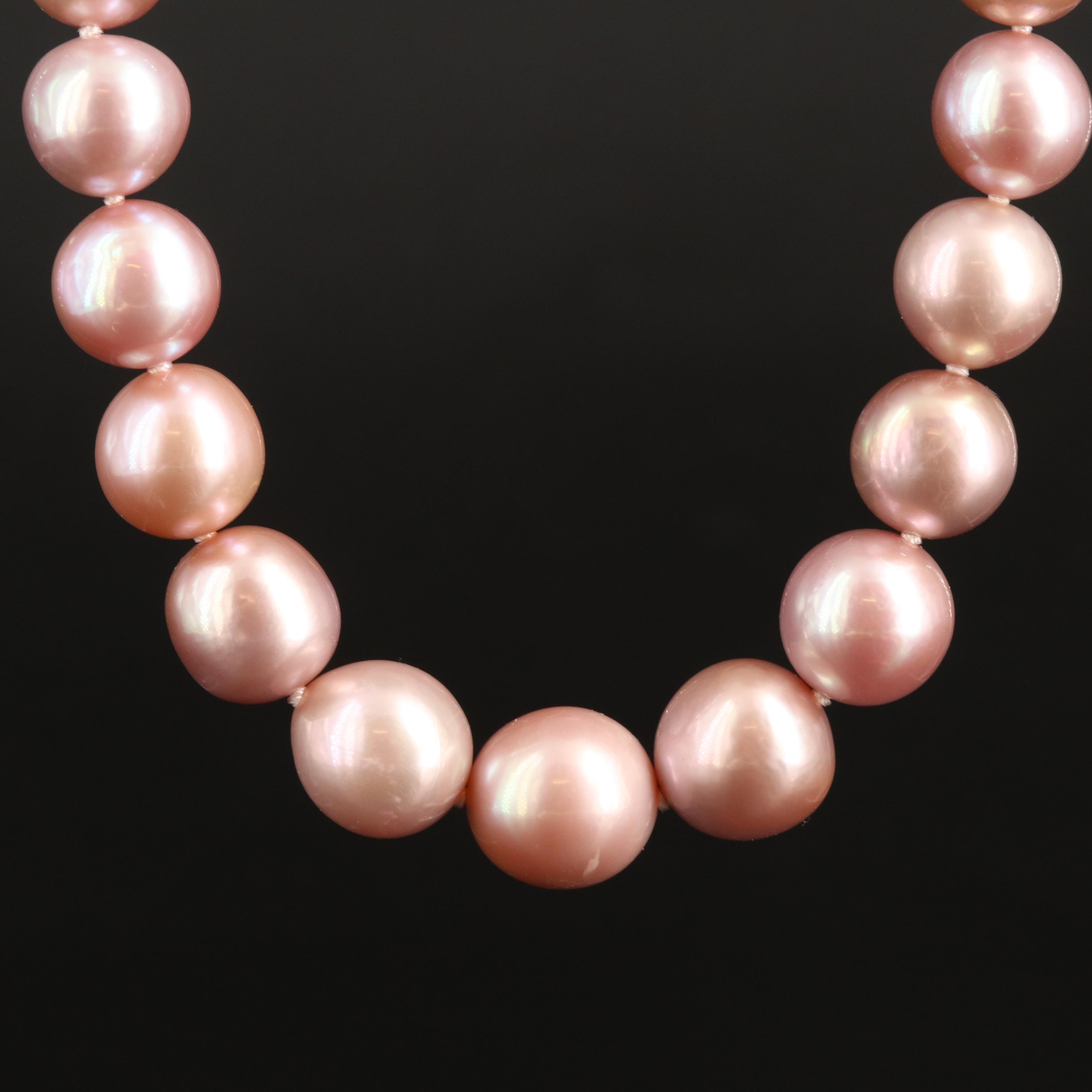 Graduated 10.00 - 13.00 mm Pearl Necklace with 14K Clasp