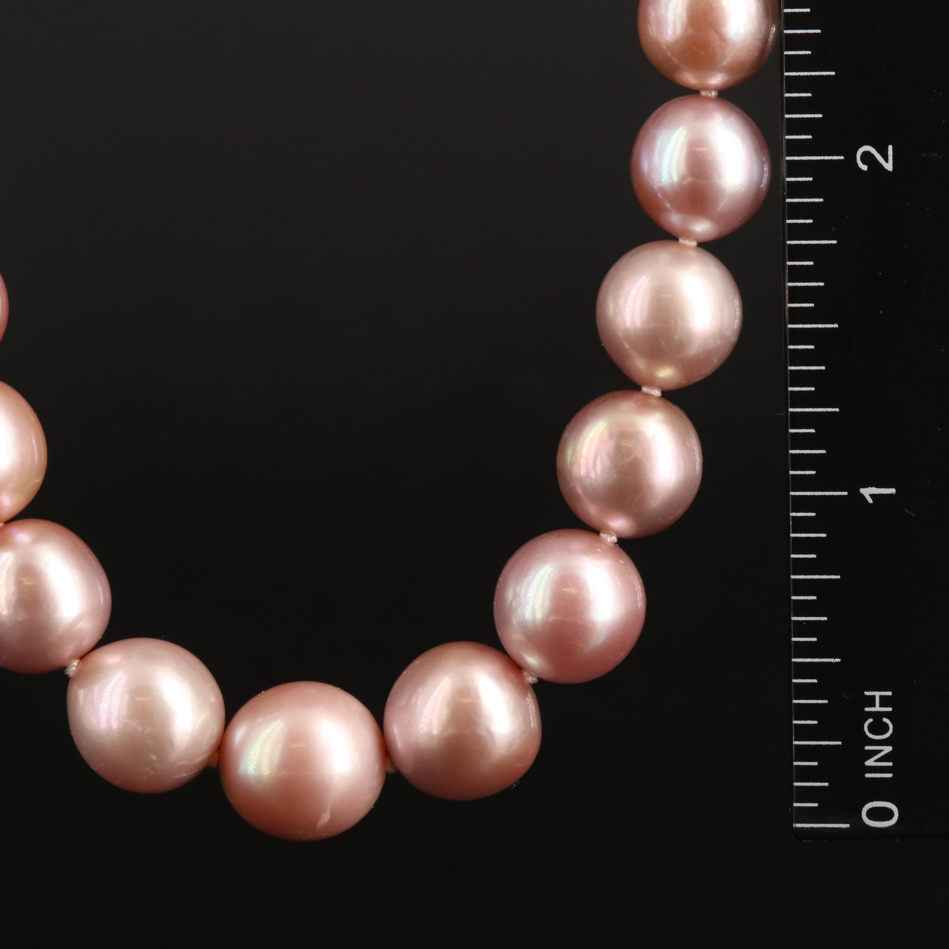 Graduated 10.00 - 13.00 mm Pearl Necklace with 14K Clasp