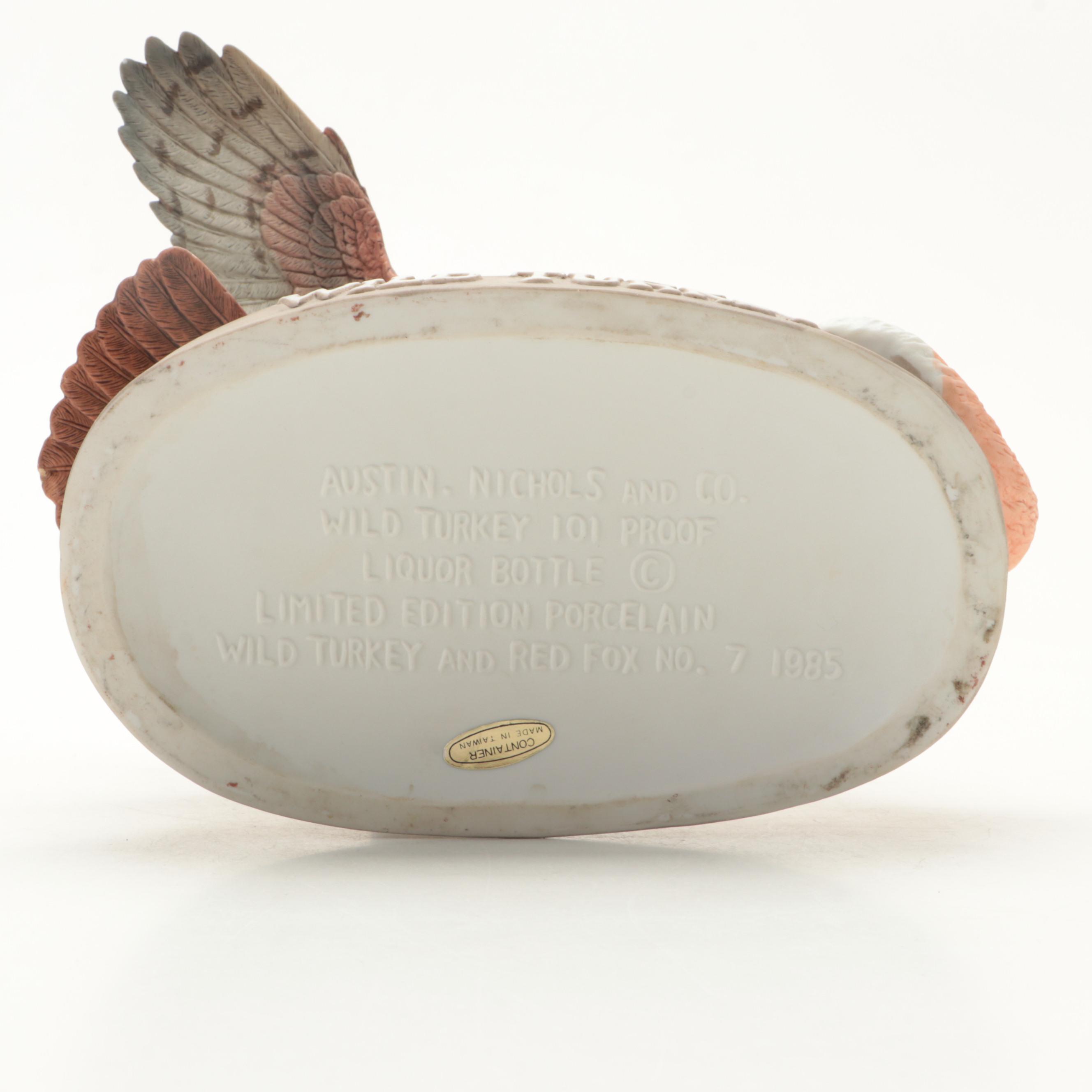 Austin Nichols and Co. Porcelain Bisque Wild Turkey Decanters