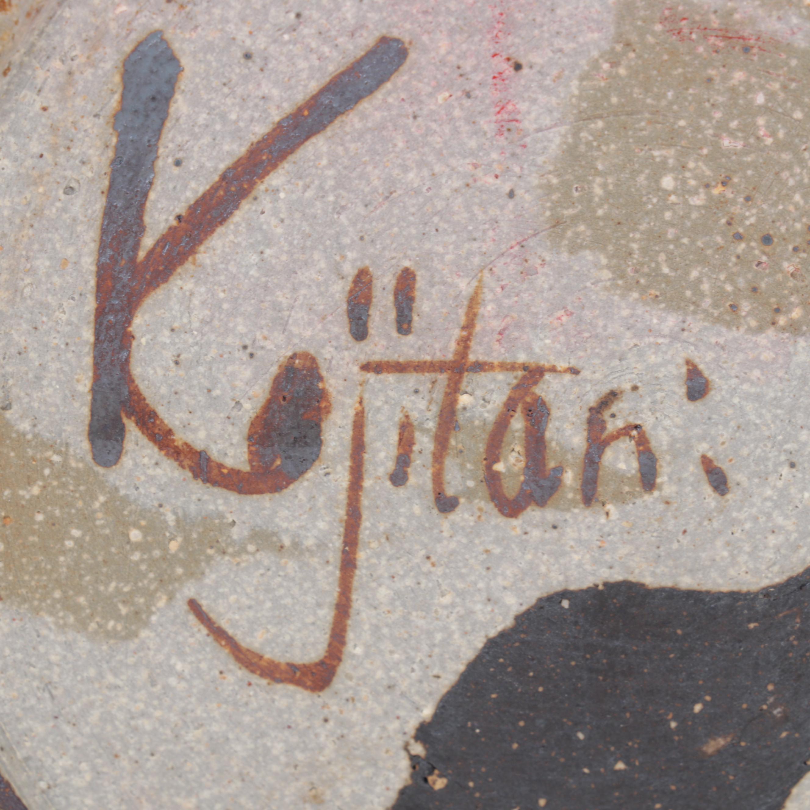 Ban Kajitani Glazed Ceramic Teapot With Studio Pottery Saucers