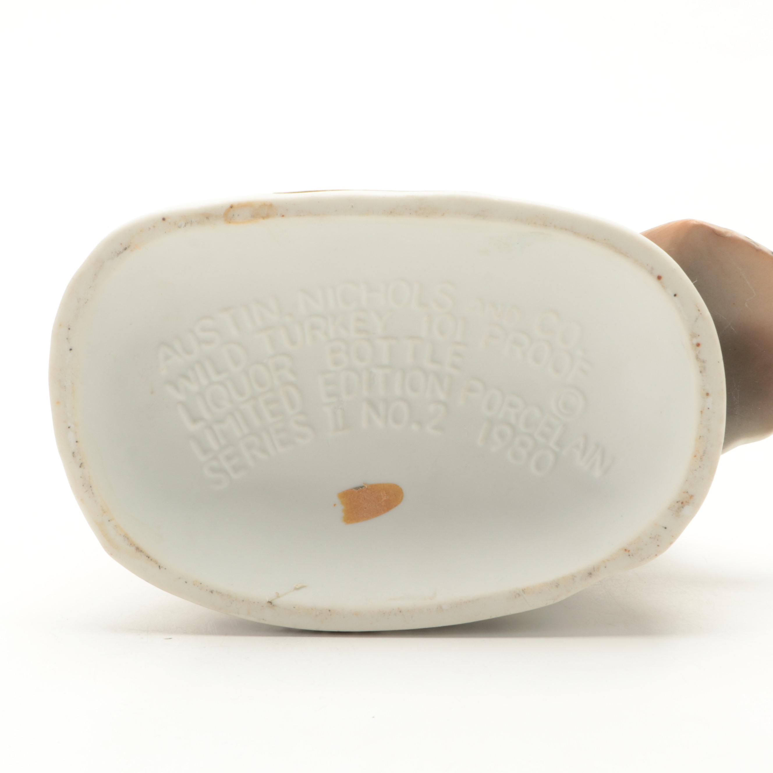 Austin Nichols and Co. Porcelain Bisque Wild Turkey Decanters