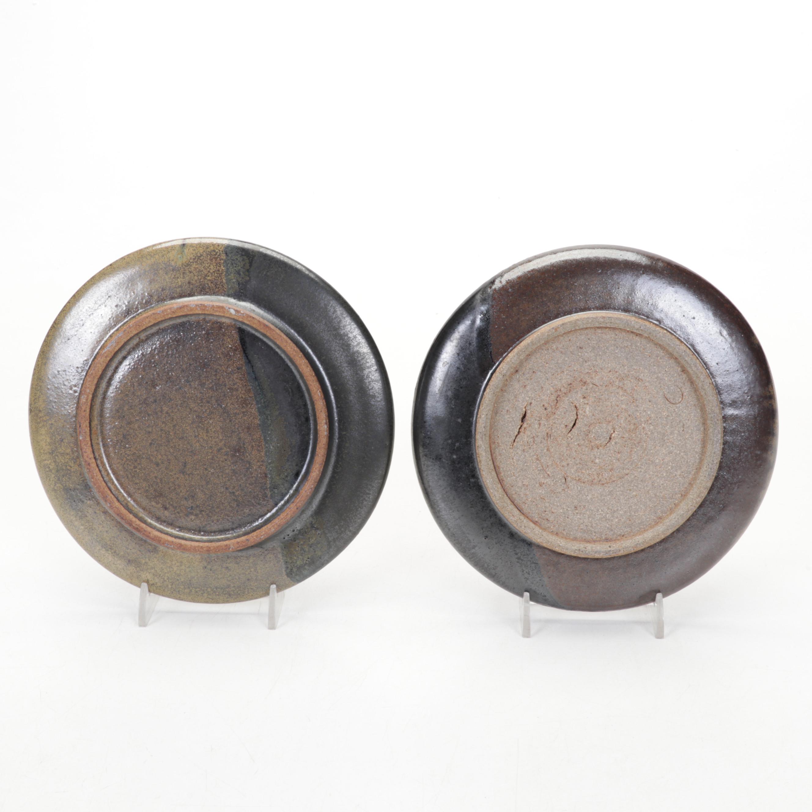 Ban Kajitani Glazed Ceramic Teapot With Studio Pottery Saucers