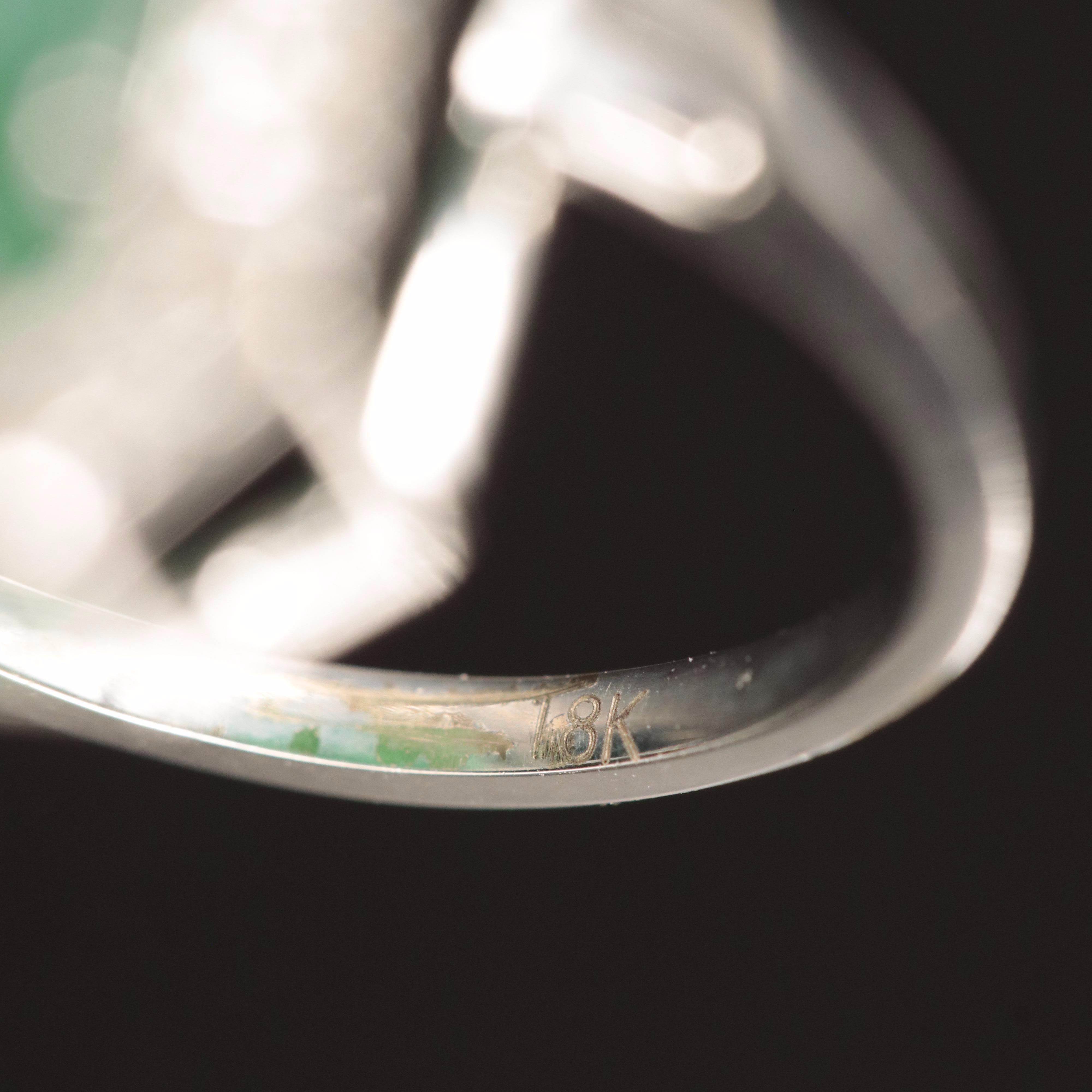 18K 15.37 CT Emerald and Diamond Ring