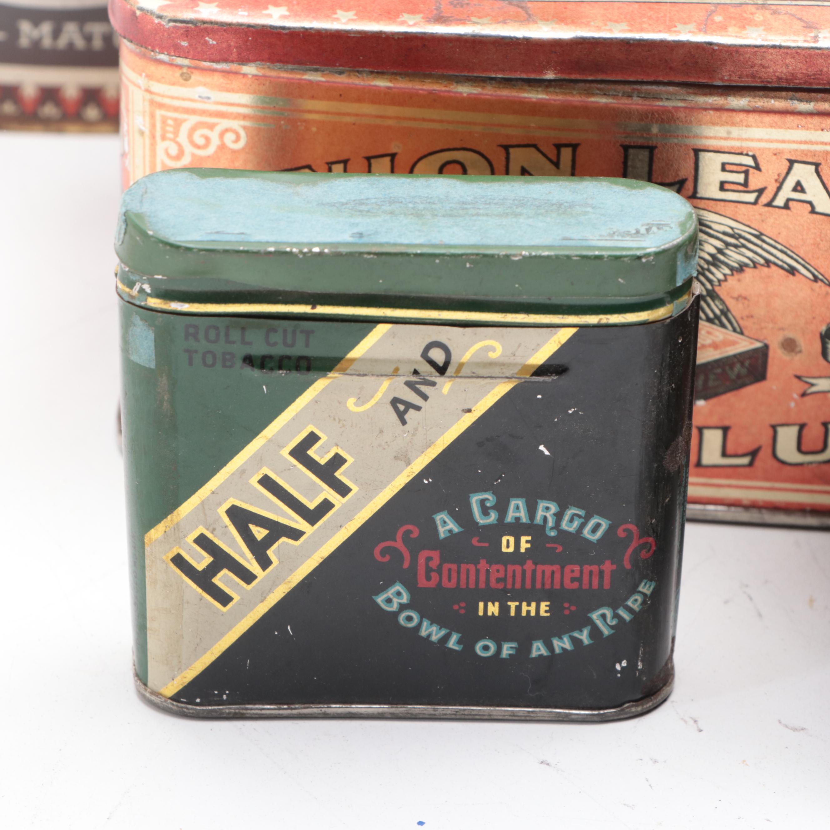 Sweet Burley, Royal Dream, Wild Fruit, Union Leader with Other Tobacco Tins