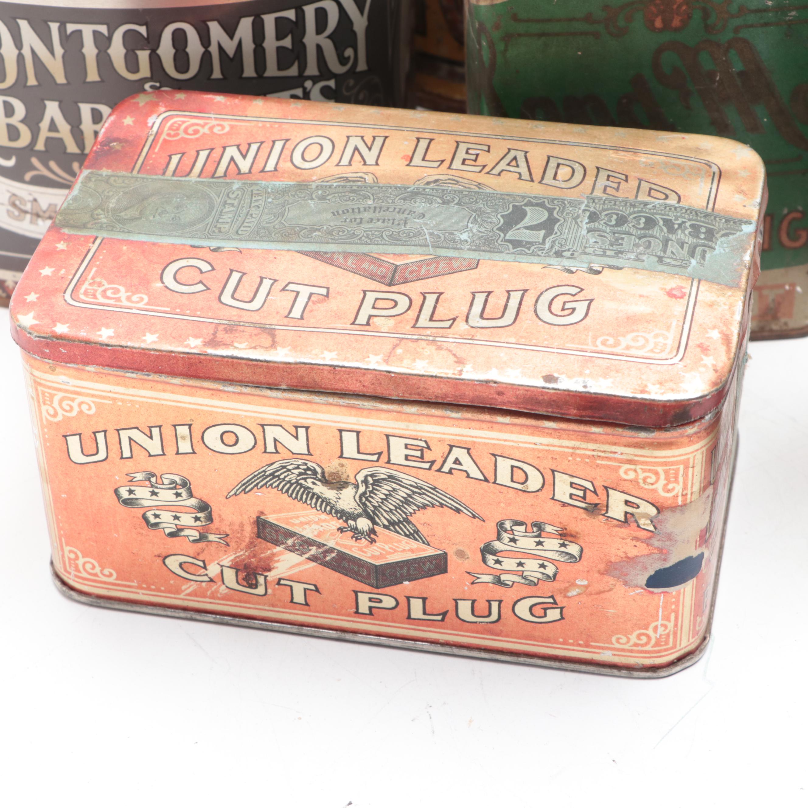 Sweet Burley, Royal Dream, Wild Fruit, Union Leader with Other Tobacco Tins