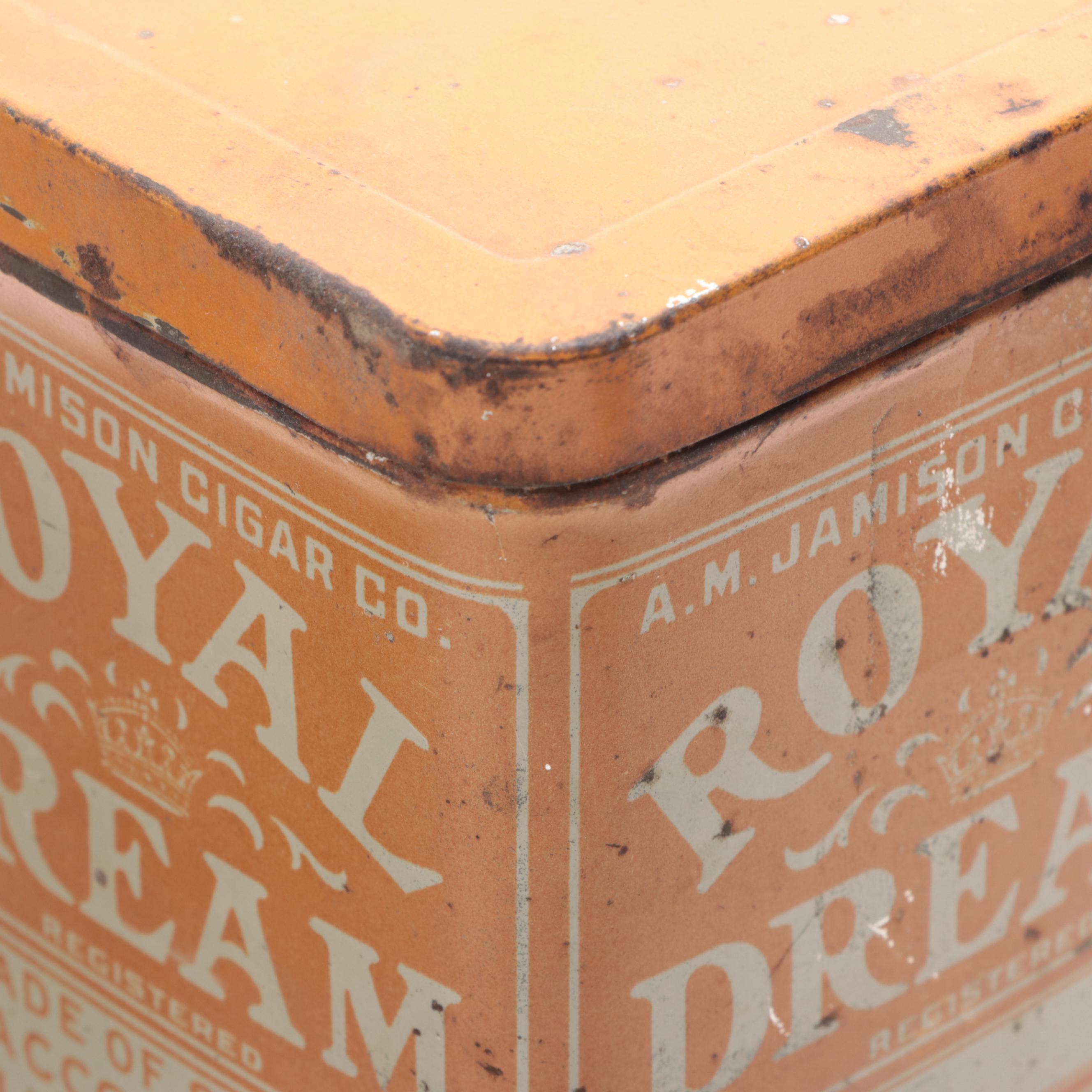 Sweet Burley, Royal Dream, Wild Fruit, Union Leader with Other Tobacco Tins