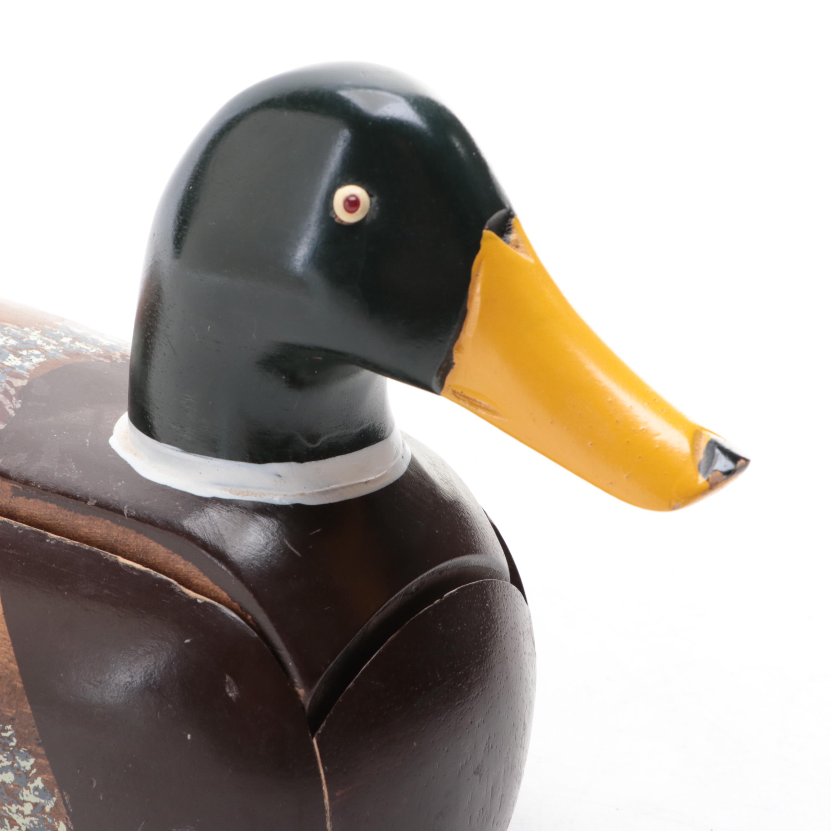 Telemania Wooden Mallard Duck Telephone in Disguise