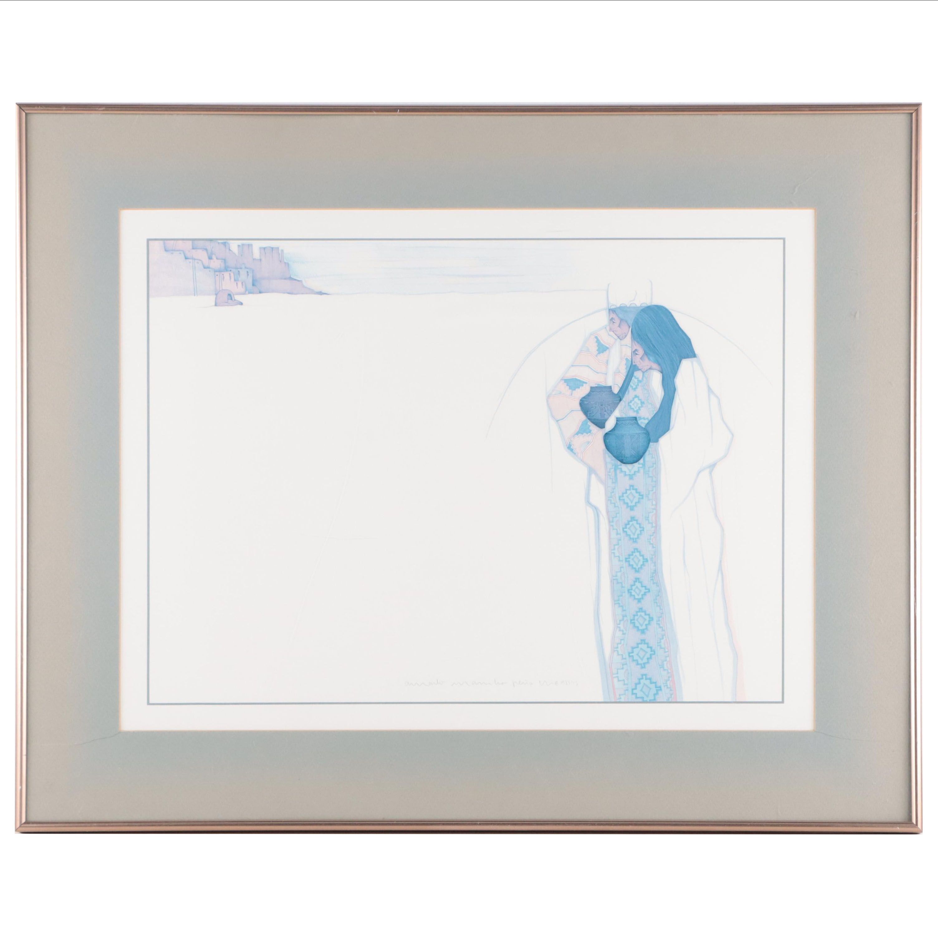 Offset Lithograph After Amado Maurilio Peña "El Taller"