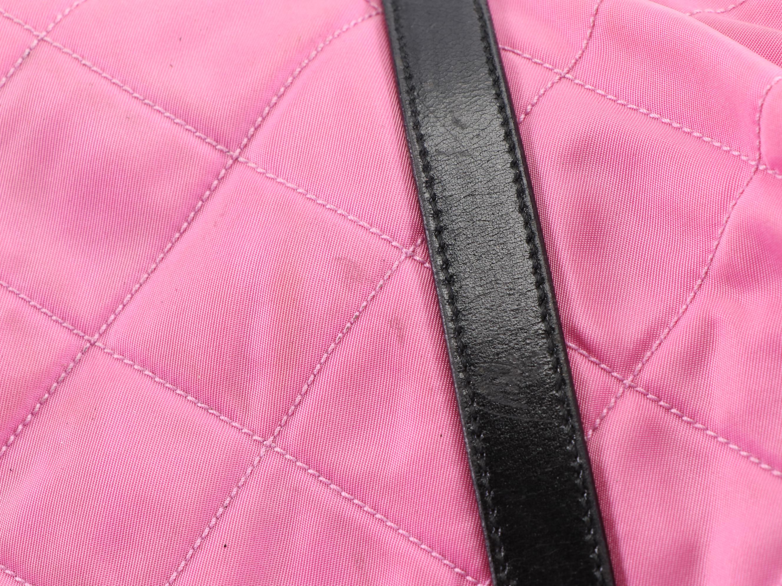 Prada Quilted Nylon and Leather Tote